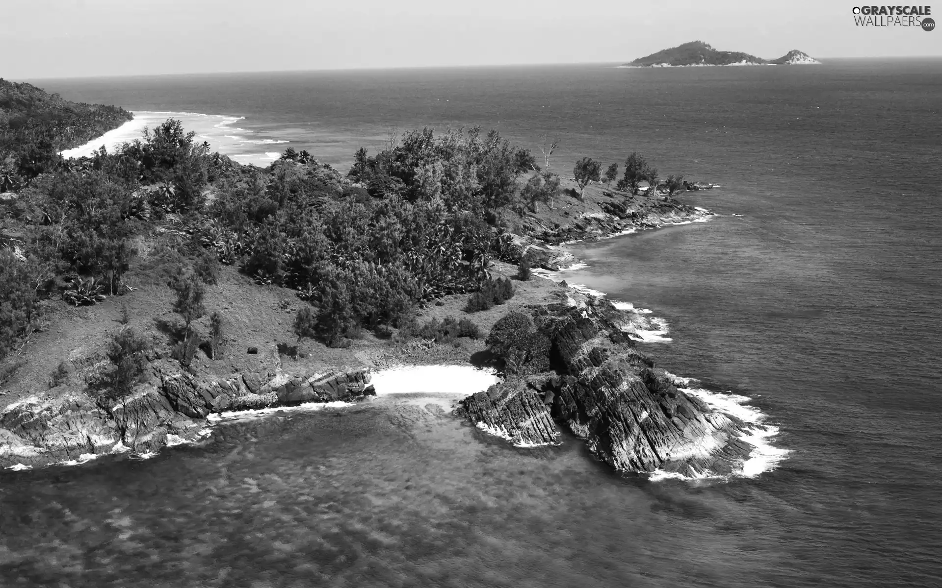 Coast, Island, rocks, sea