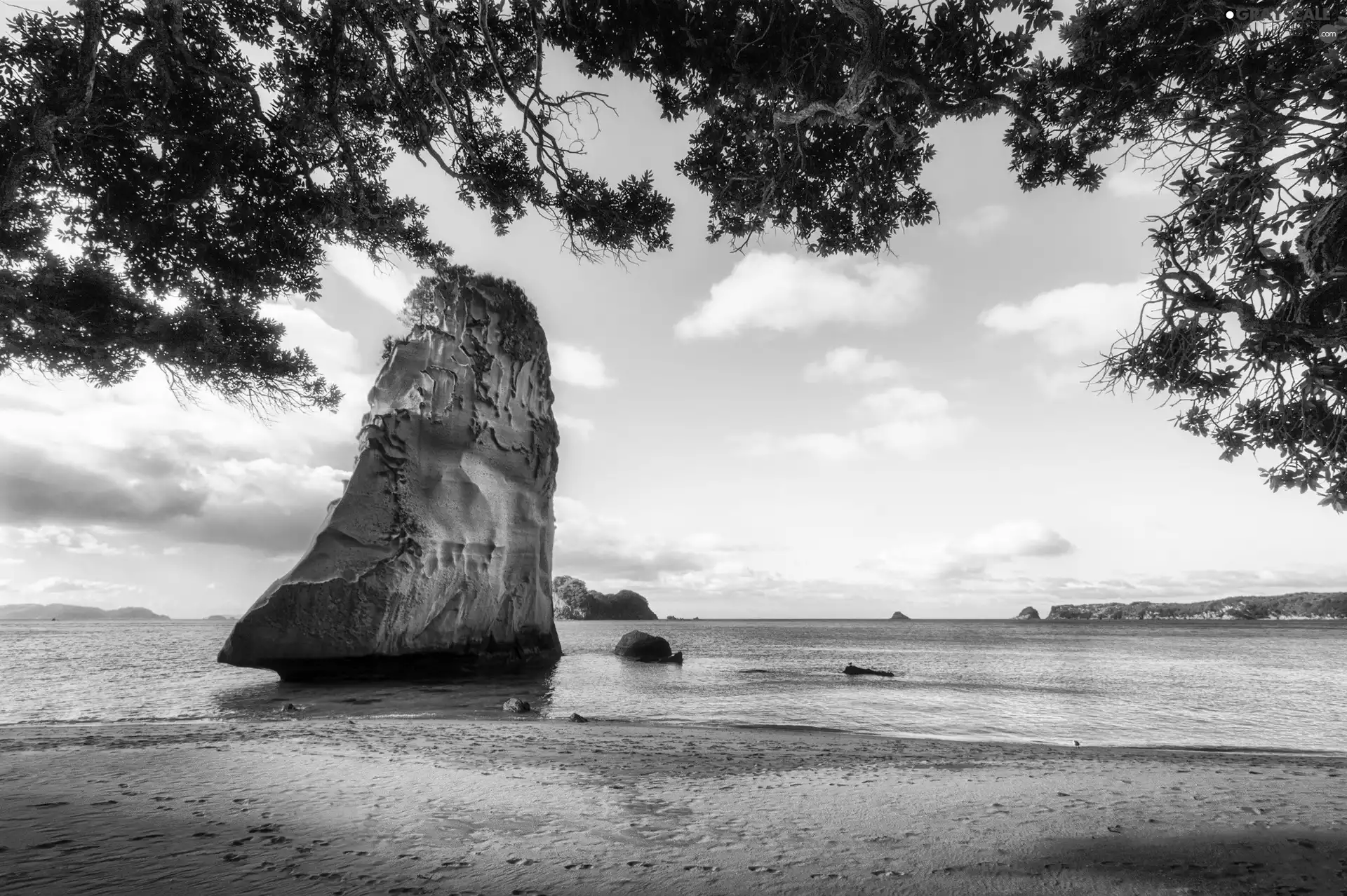 Rocks, lake, coast