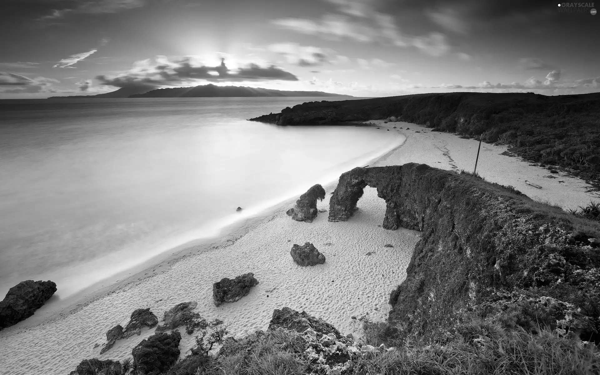rocks, Coast, Beaches, summer, sea