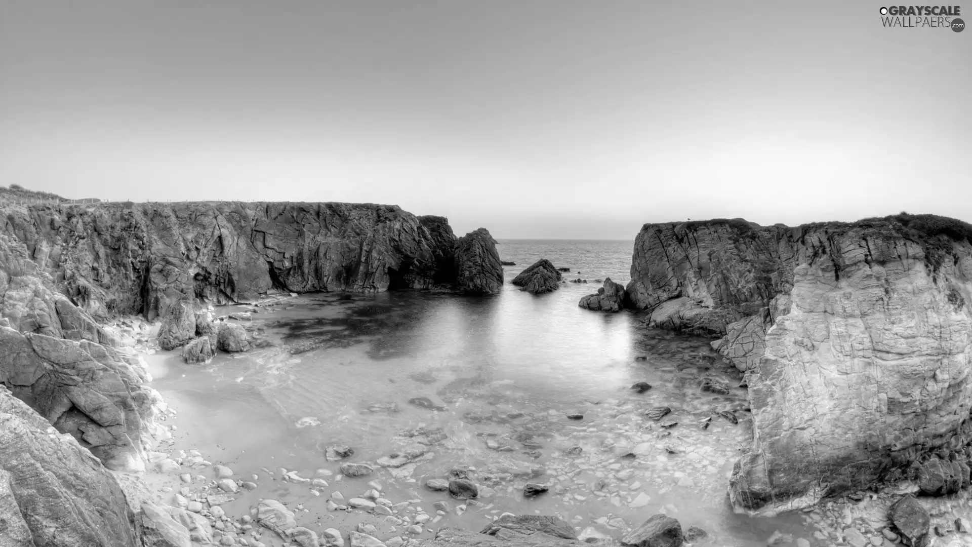 rocks, Ocean, creek