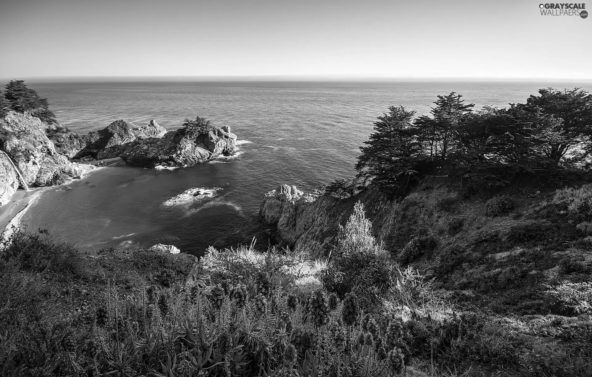 rocks, Ocean, Gulf