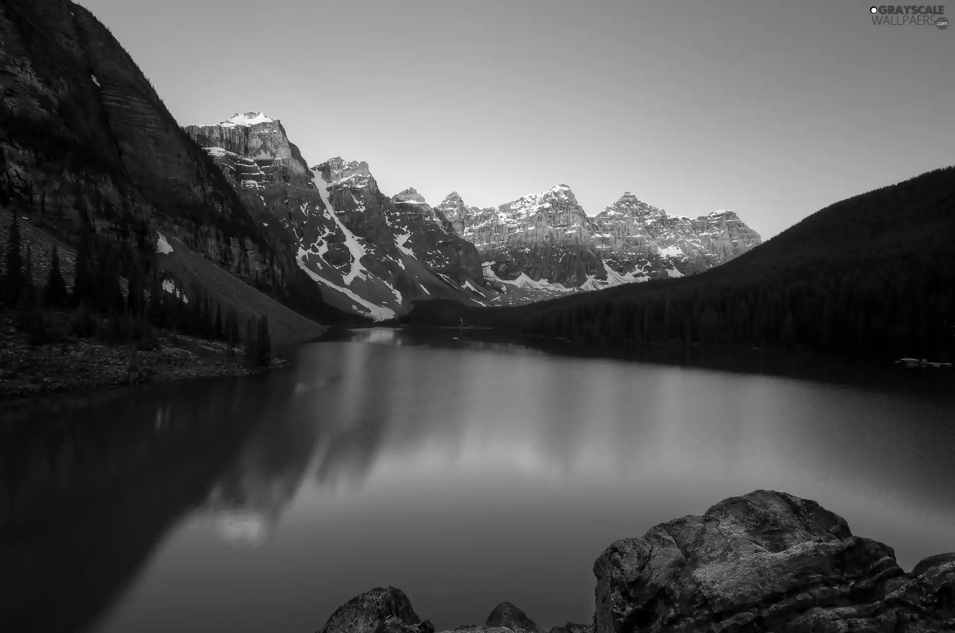 rocks, Mountains, lake