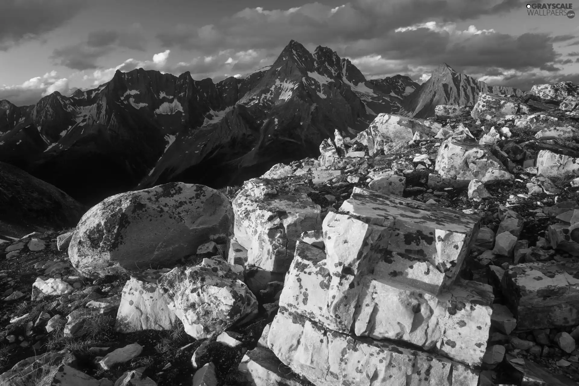 Mountains, rocks