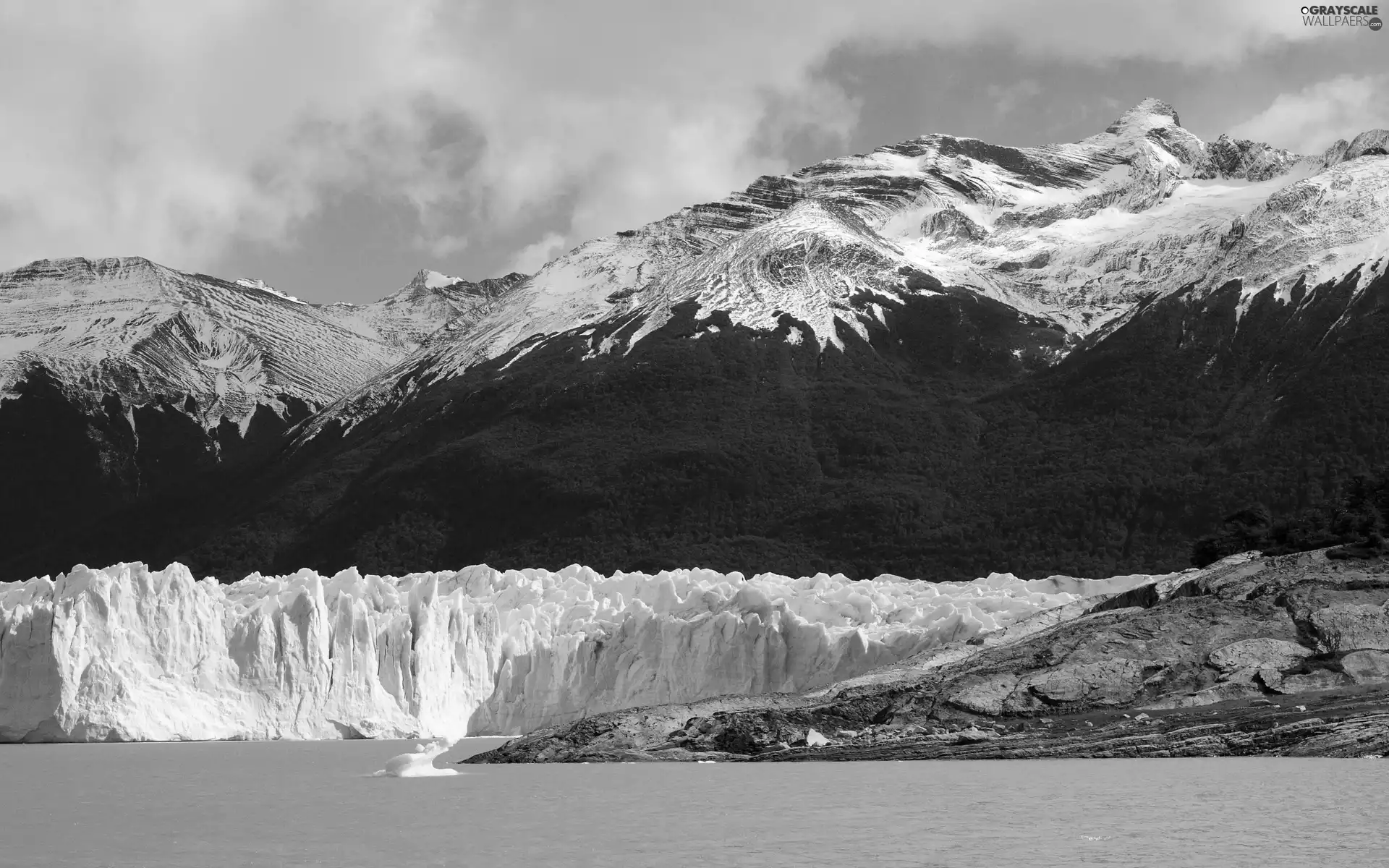 Mountains, Snowy, rocks, ice