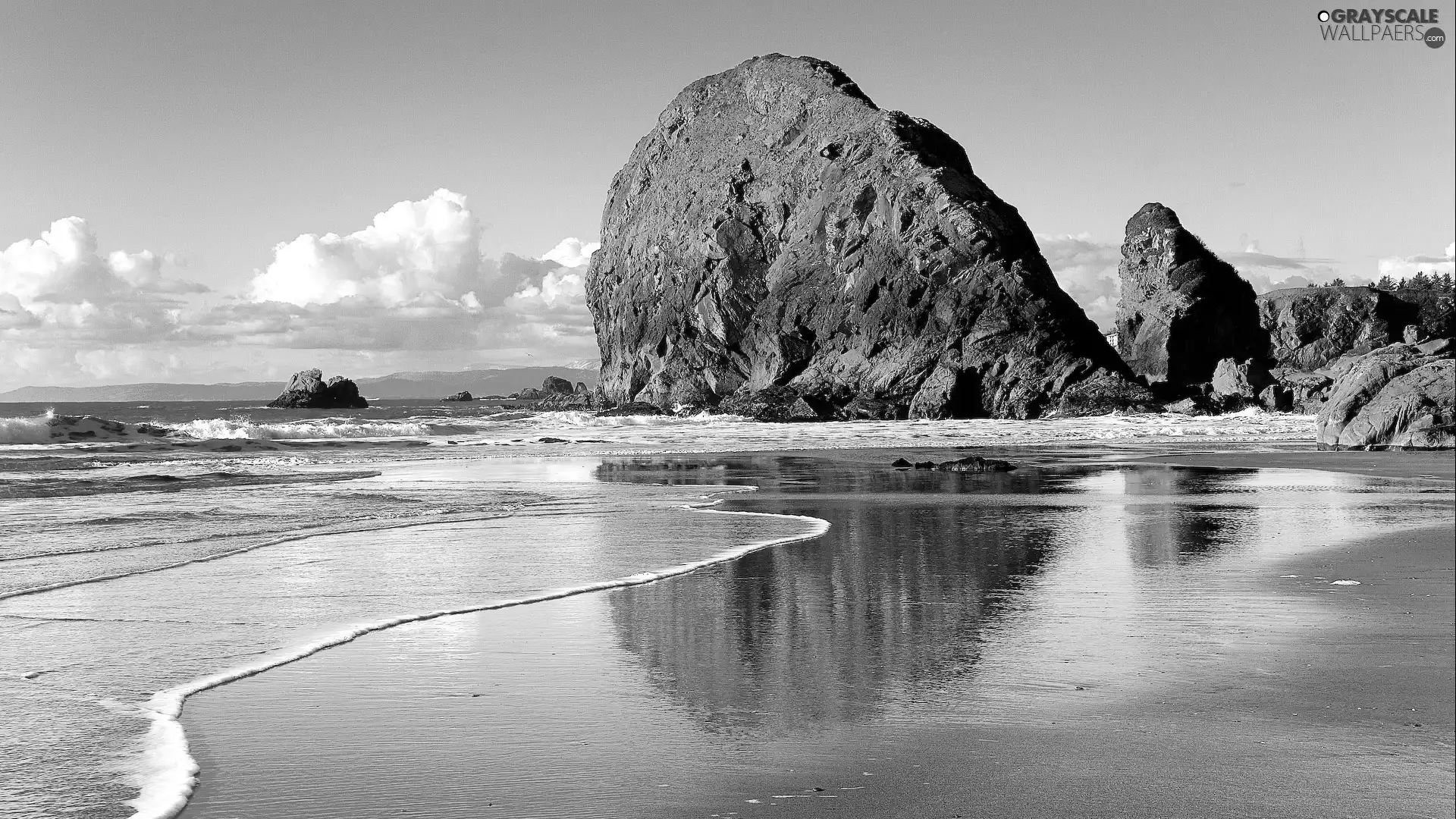 rocks, water, Ocean