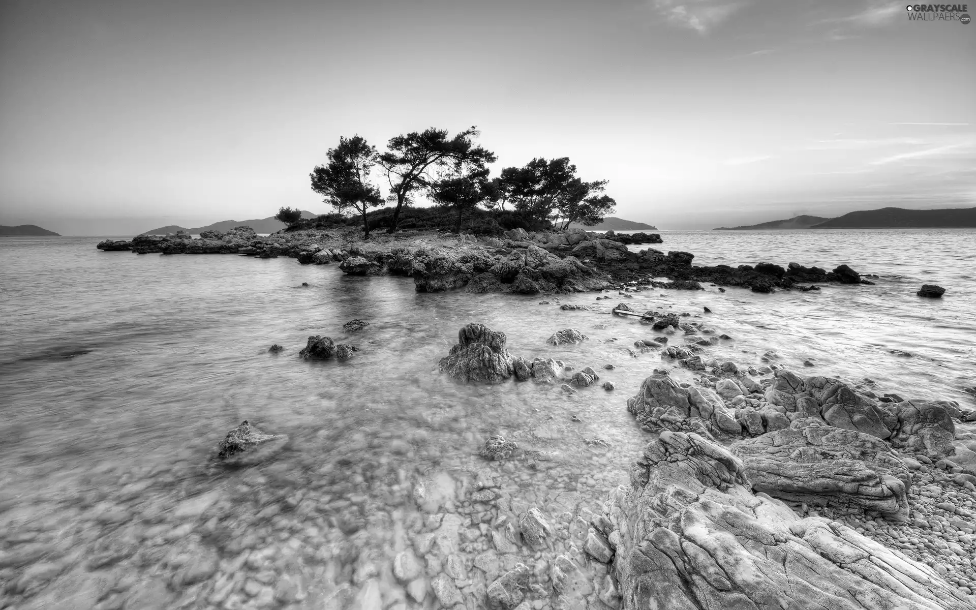 sea, rocks