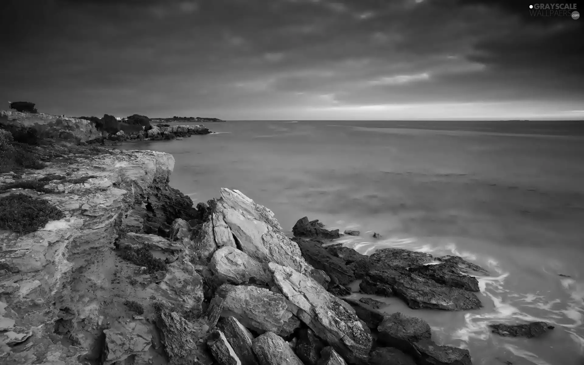 sea, rocks