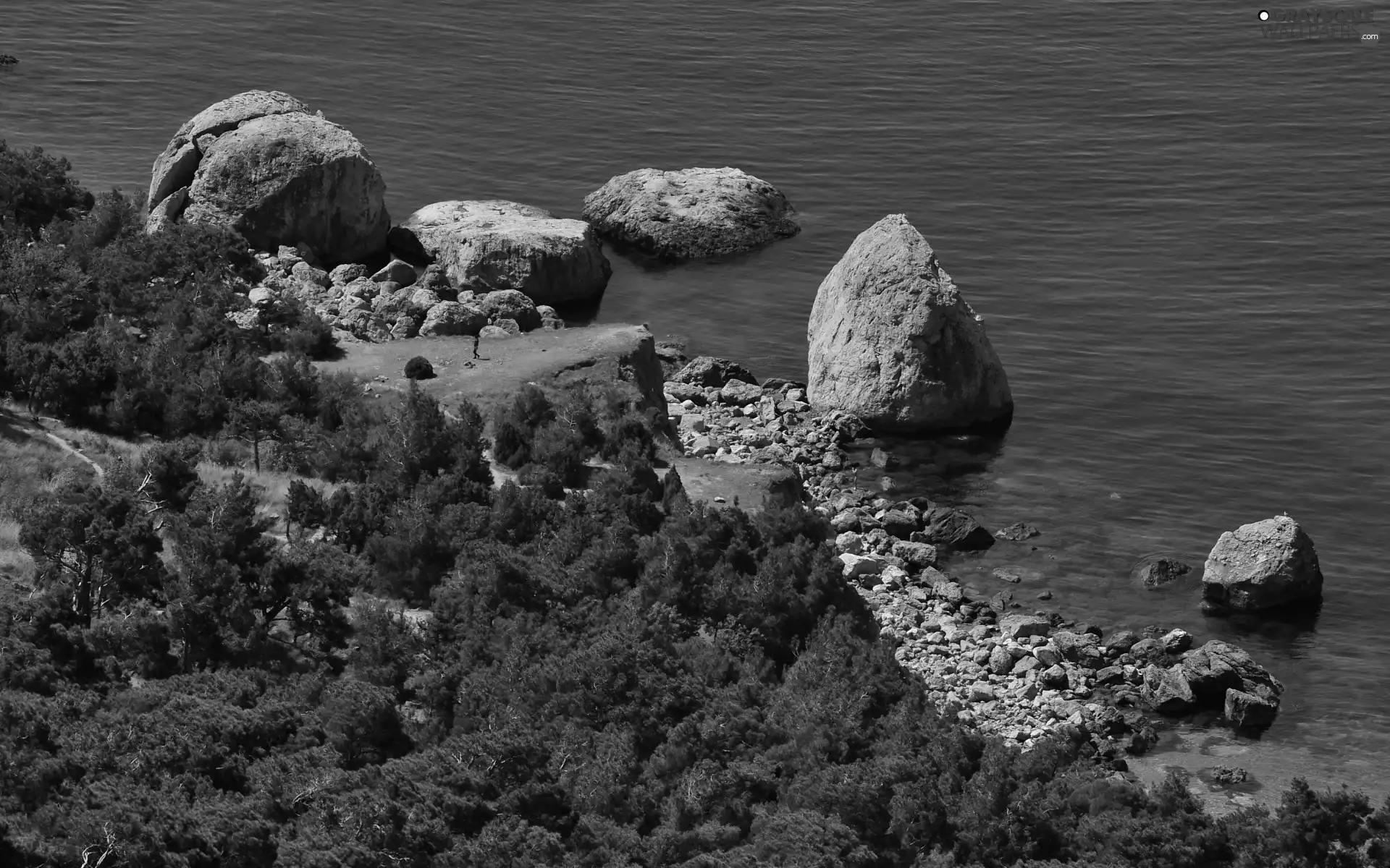 rocks, Coast, sea