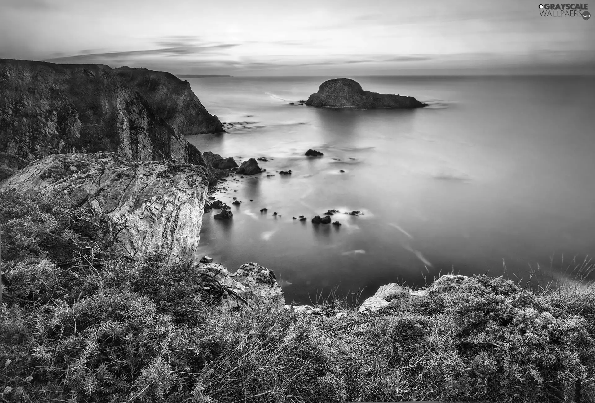 rocks, Coast, sea