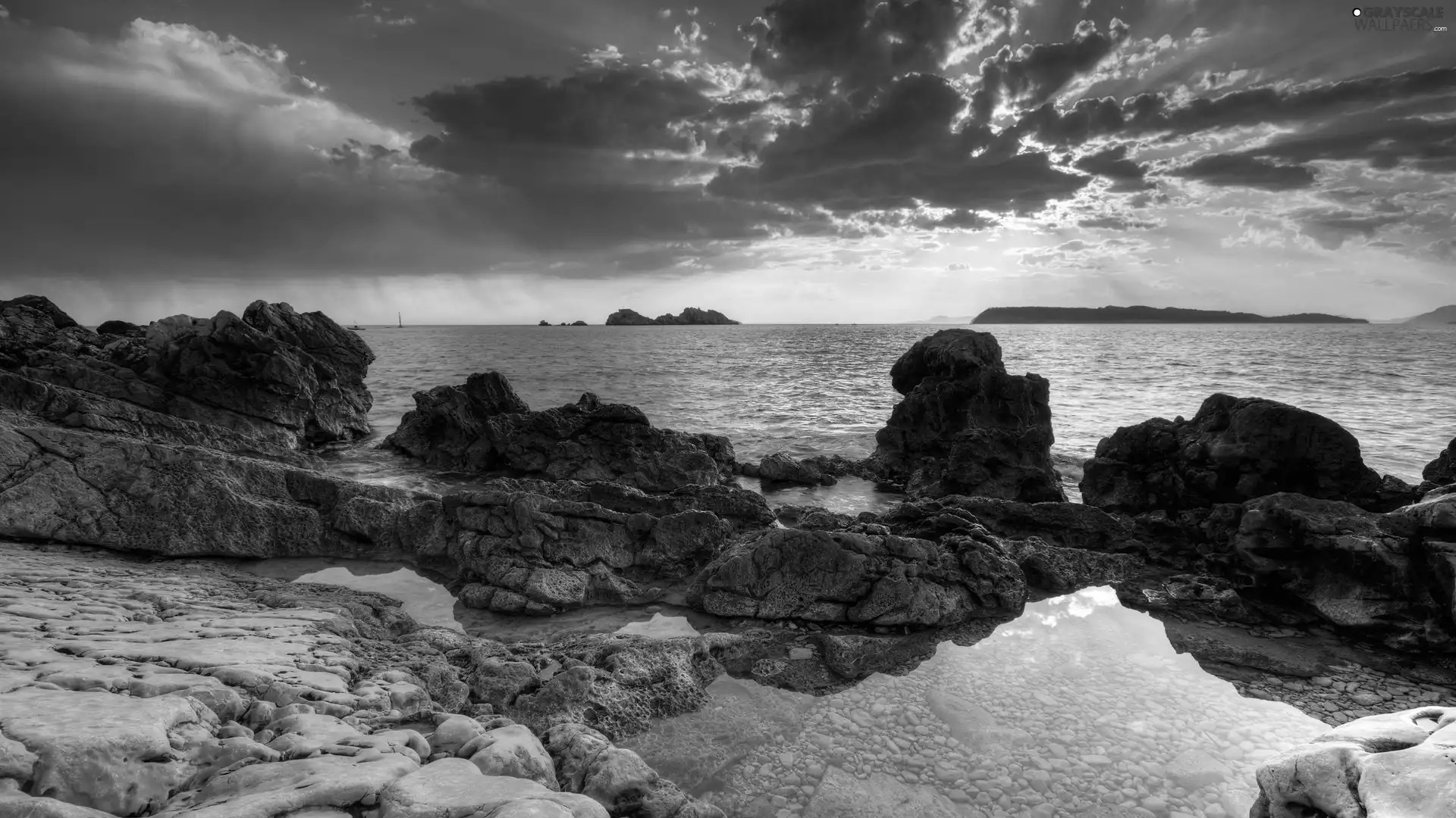 rocks, Dubrovnik, sea