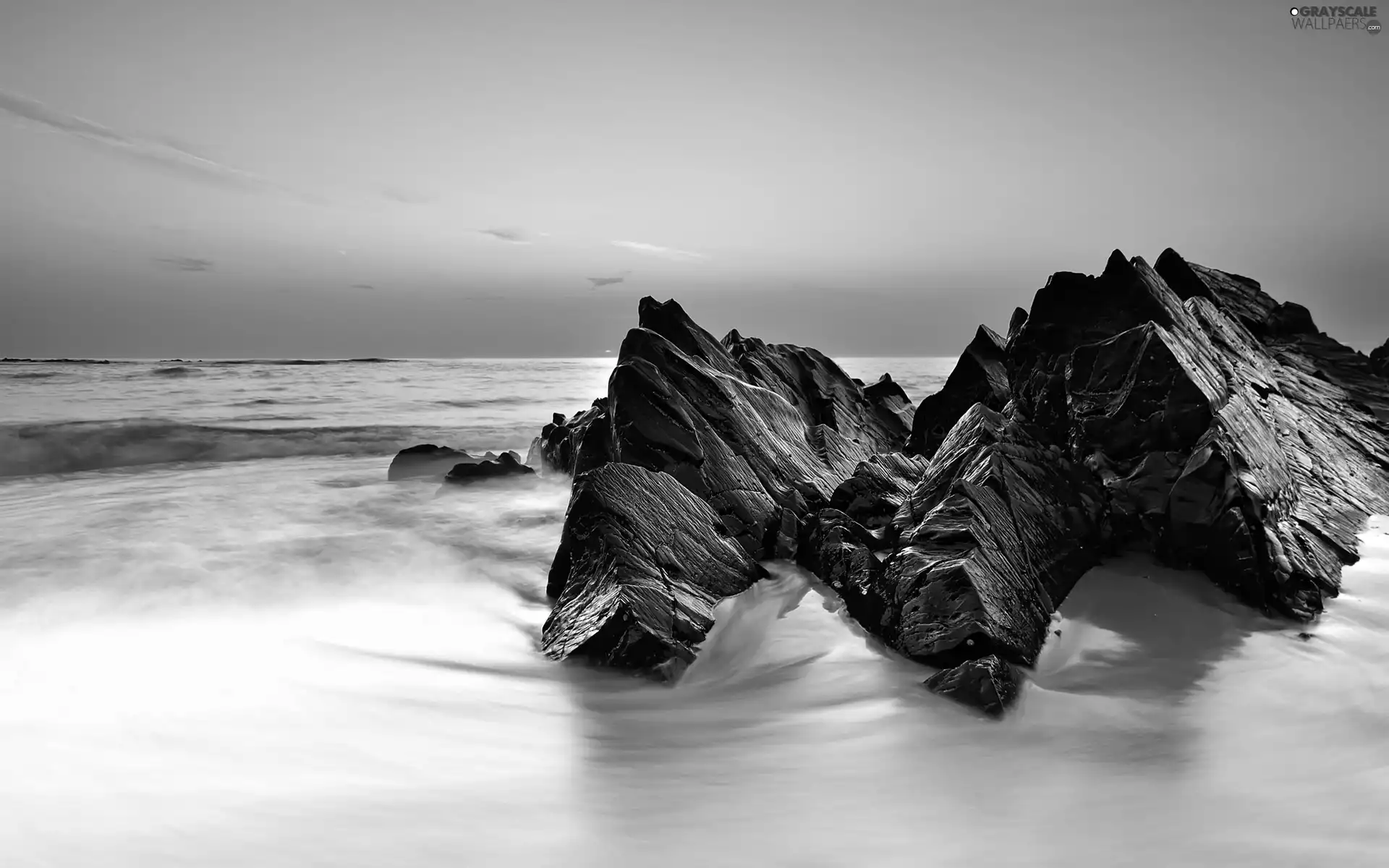 Rocks, rough, sea