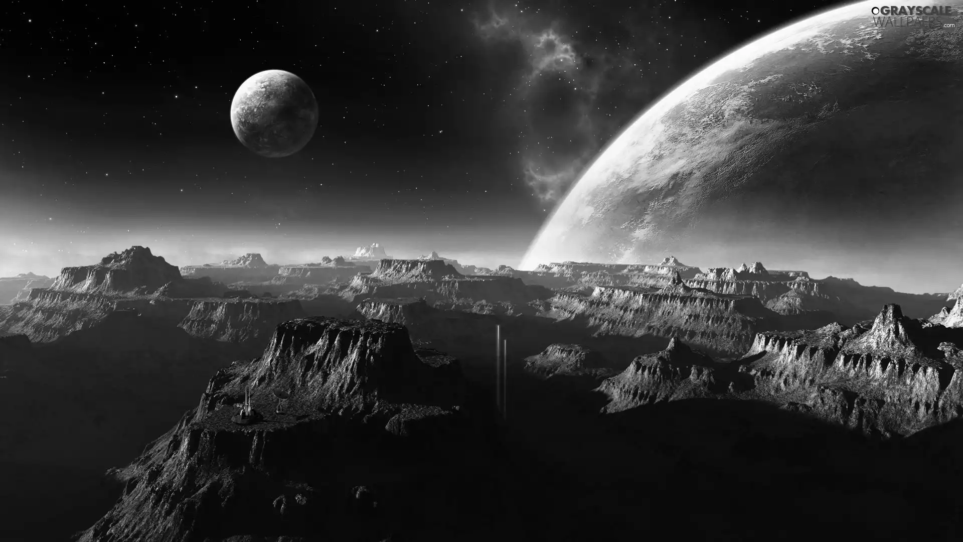 Planets, rocks, Universe, Mountains, fantasy