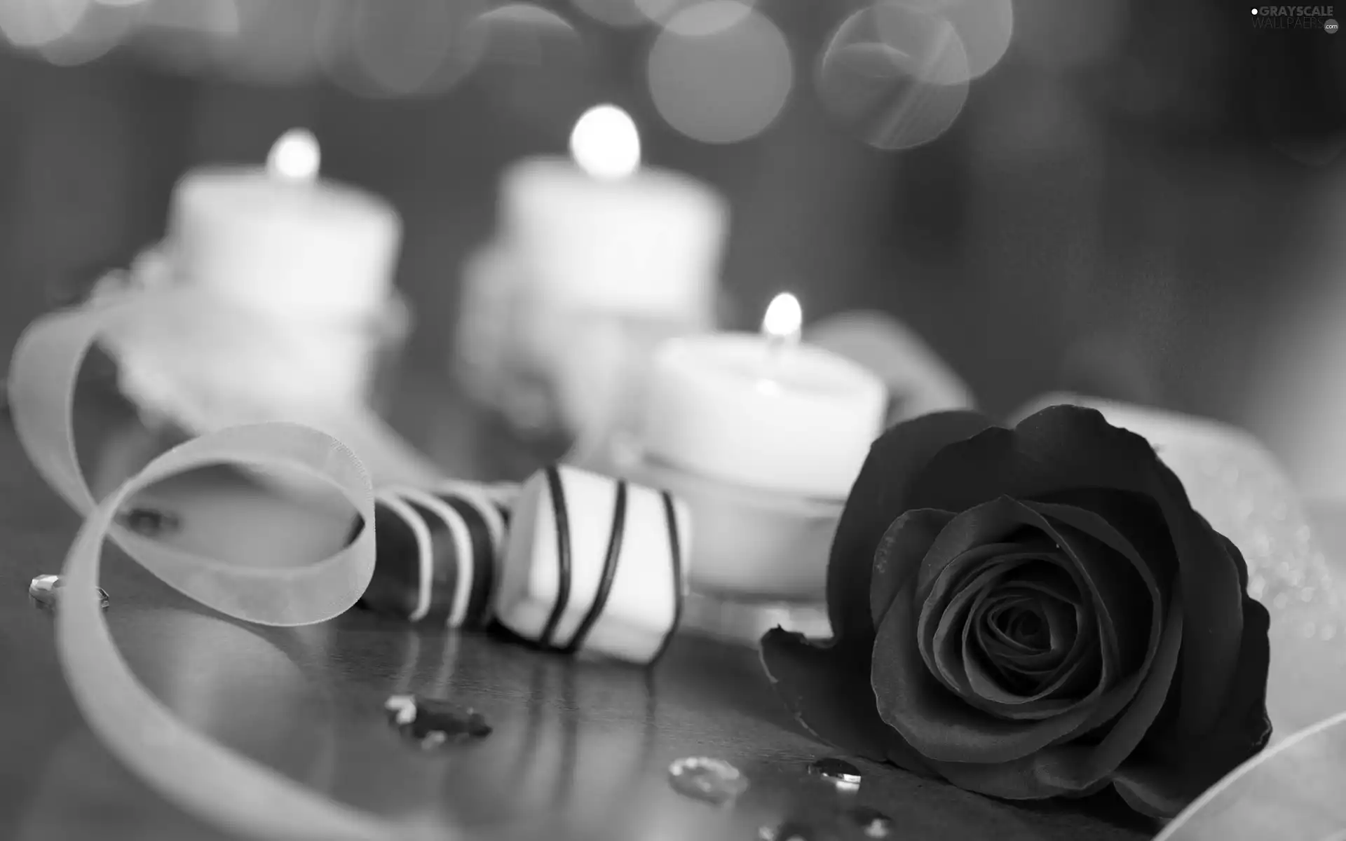 rose, Candles, Valentine
