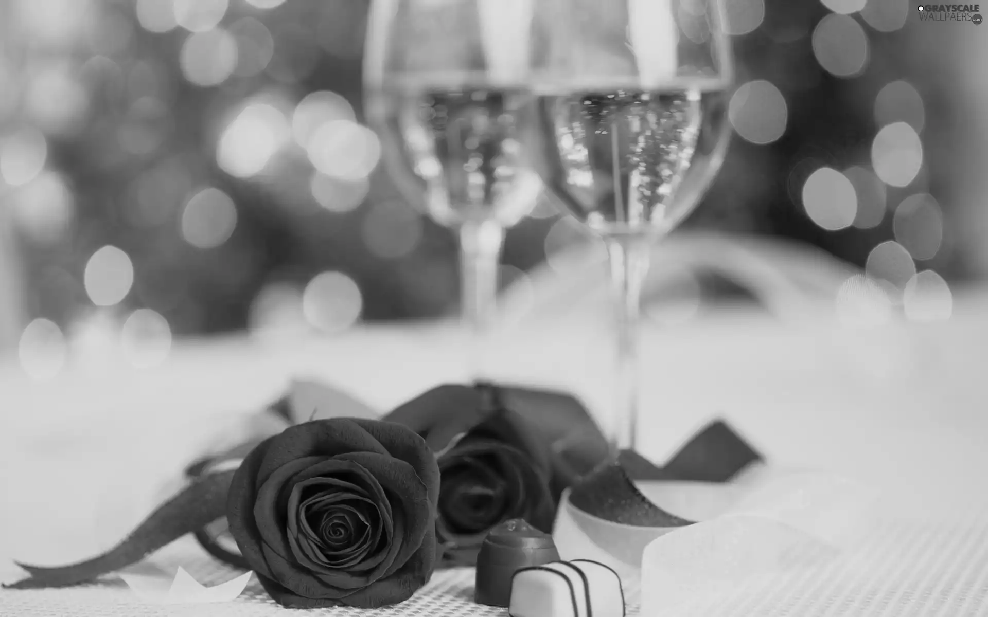 roses, Champagne, Valentine