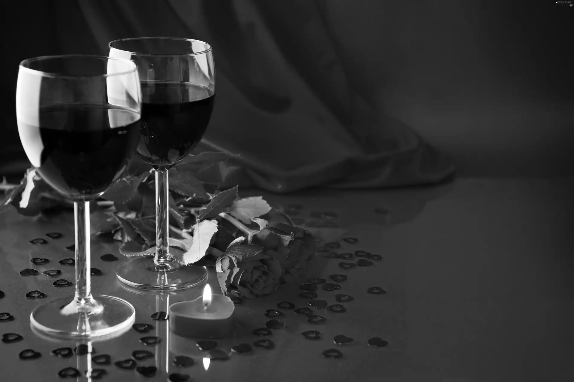roses, Wine, Valentine