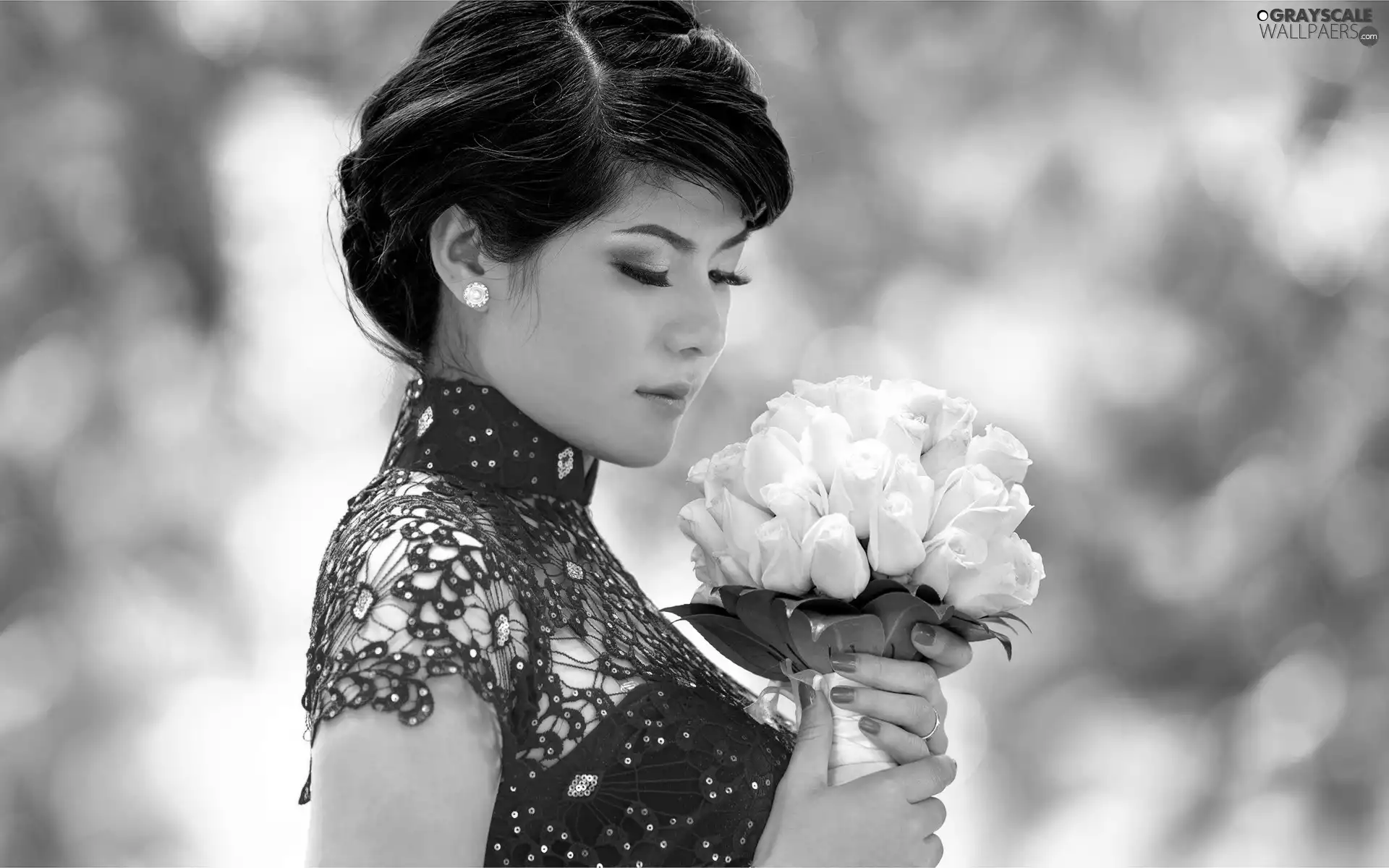 roses, Japanese, White