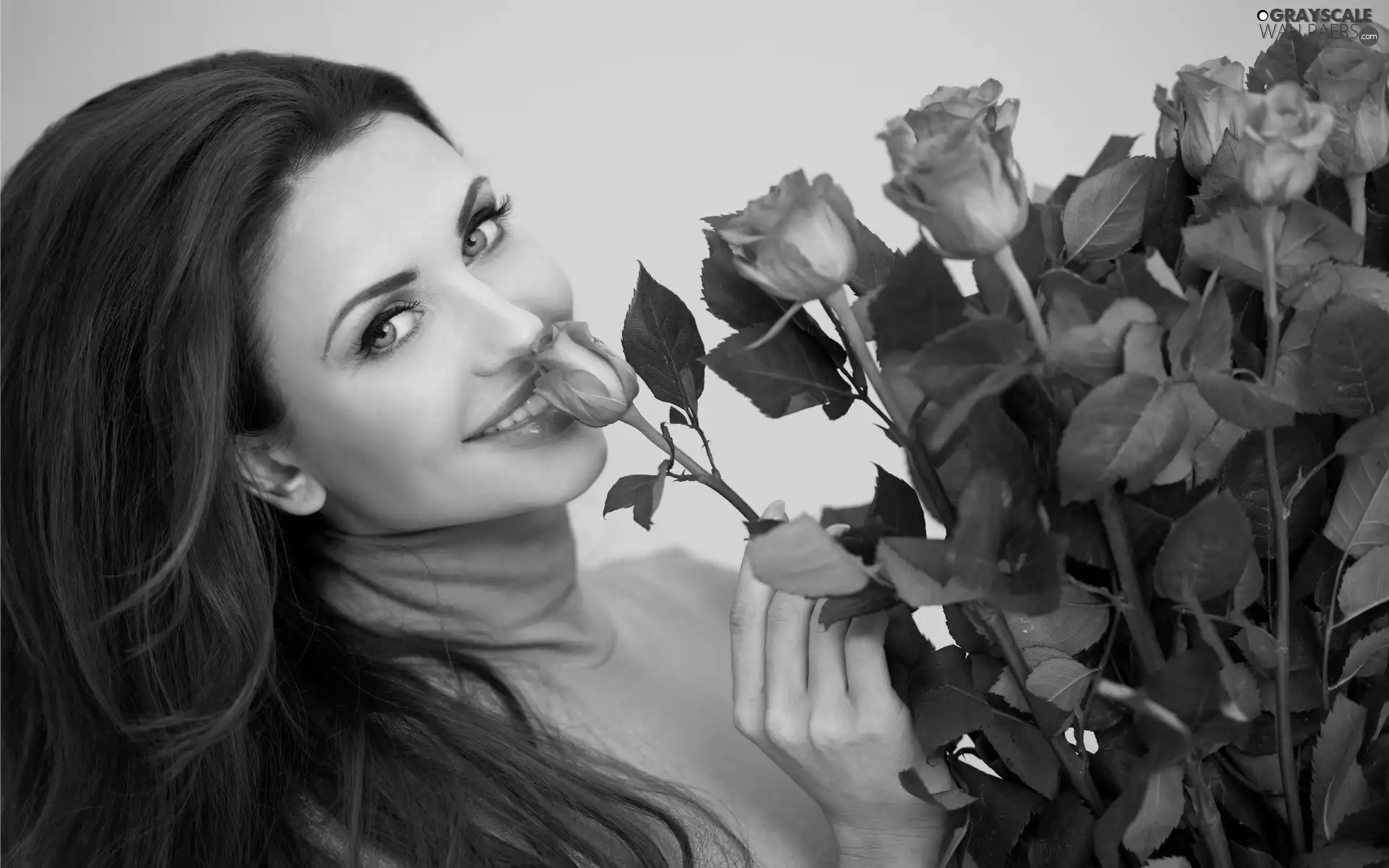Beauty, bouquet, rouge, Women