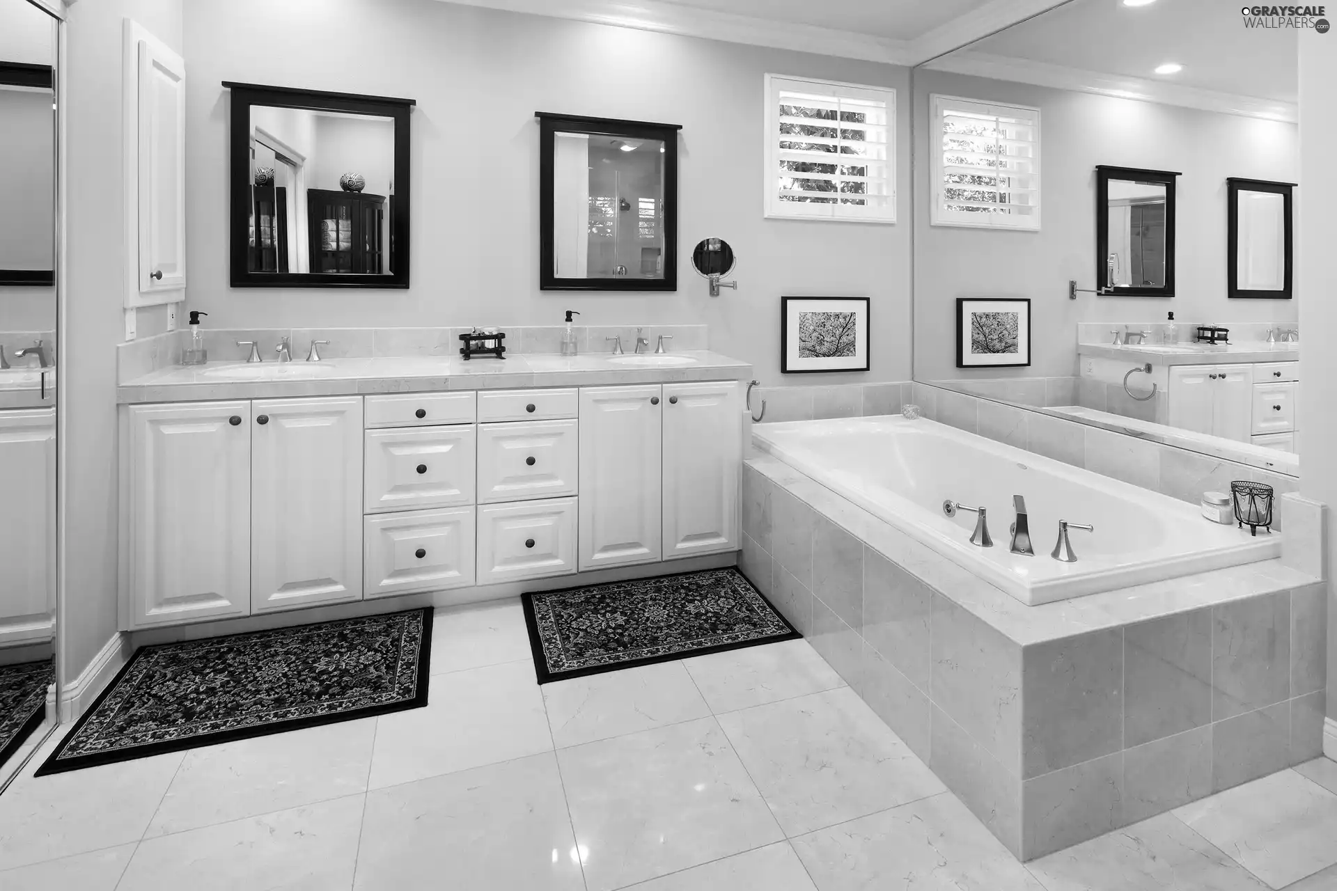 Cabinets, Bathroom, Window, Rugs, Mirrors, Bath