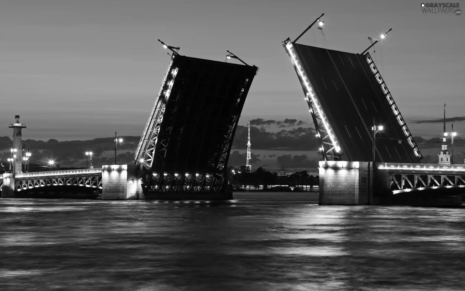 Russia, St. Petersburg, bridge, River, open