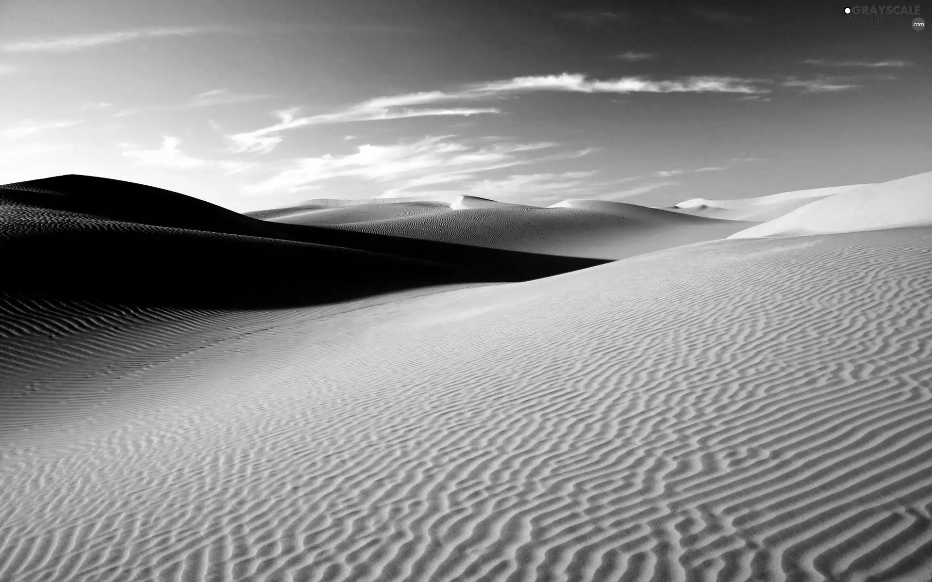 Desert, clouds, Sahara, Sand