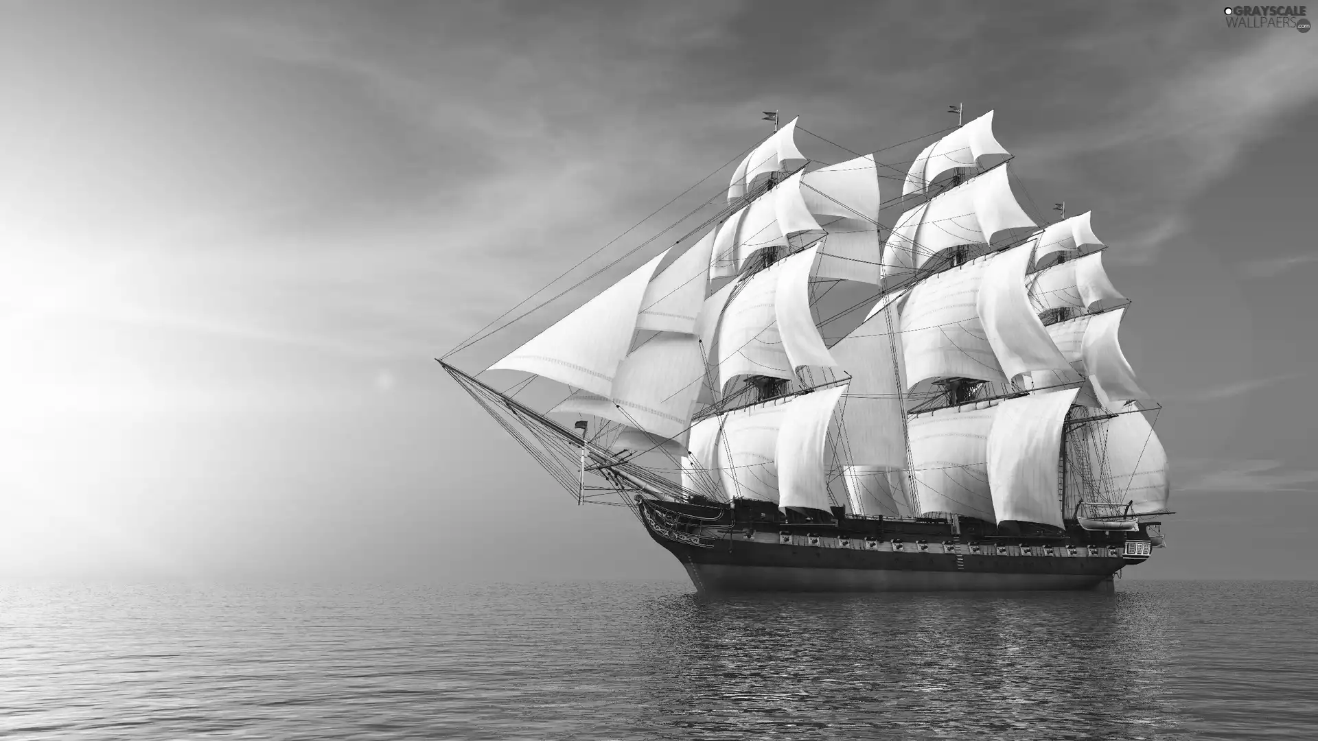 sailing vessel, sea