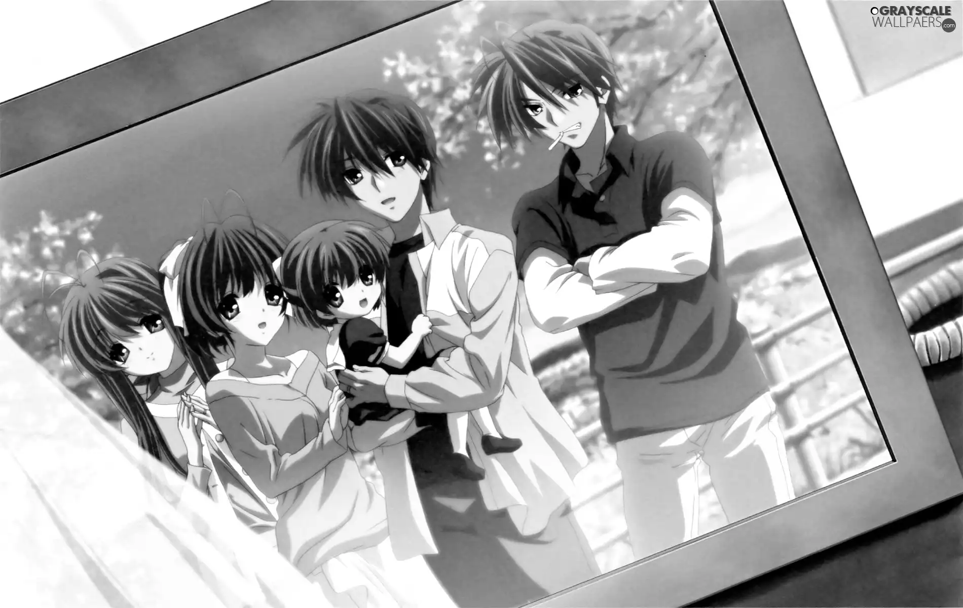 Nagisa, Clannad, Sanae, Akio, ushio, Tomoya