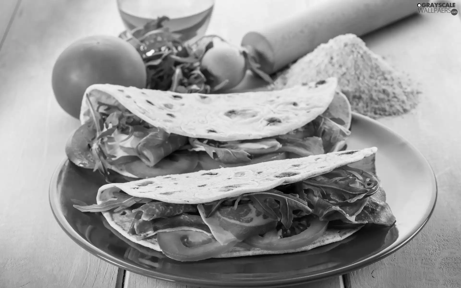 plate, sandwiches