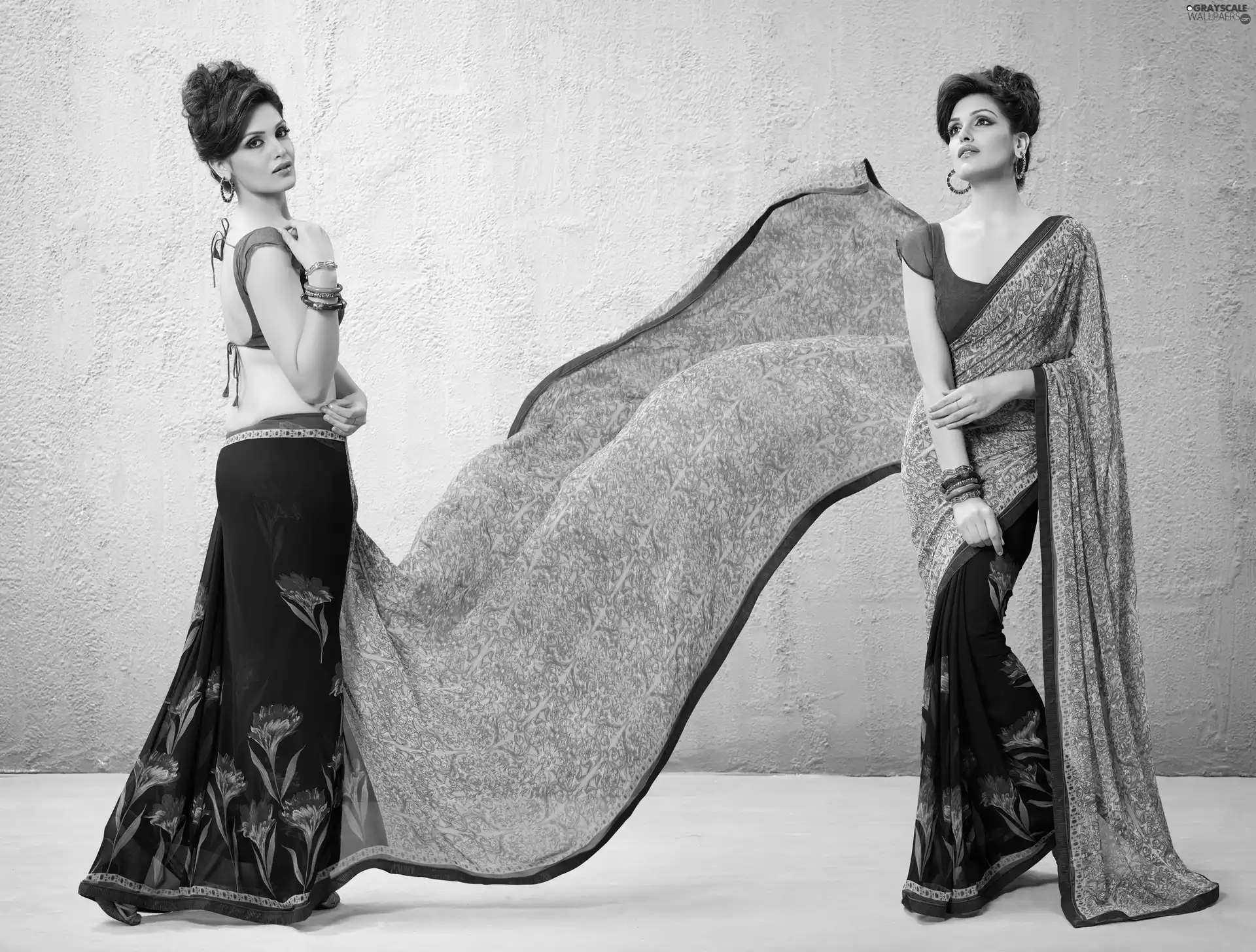 Sari, Women, Dress