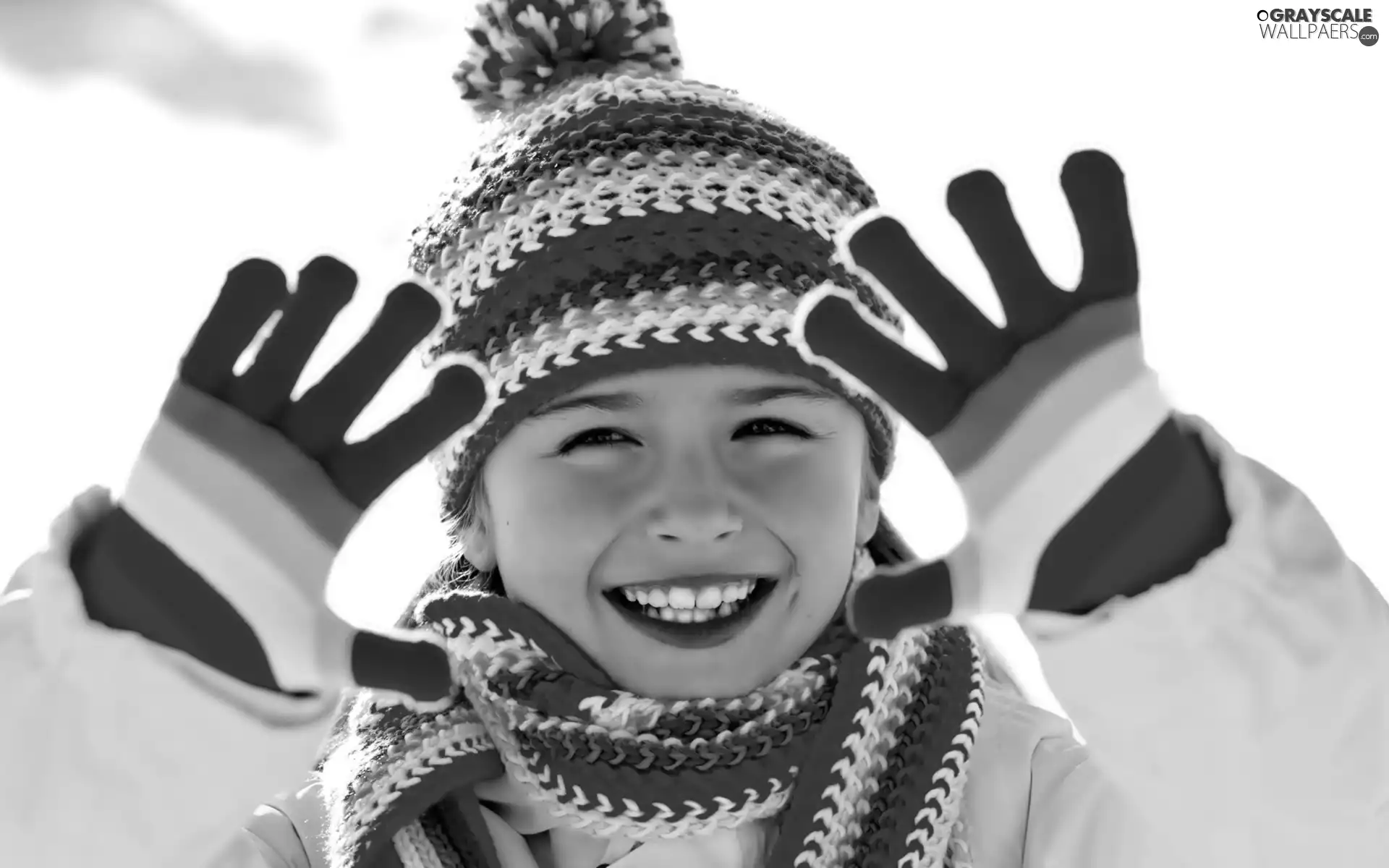 girl, Hat, Scarf, glove