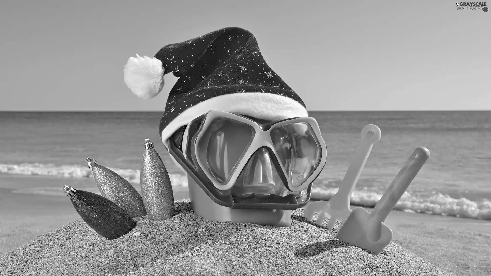 sea, christmas, Beaches