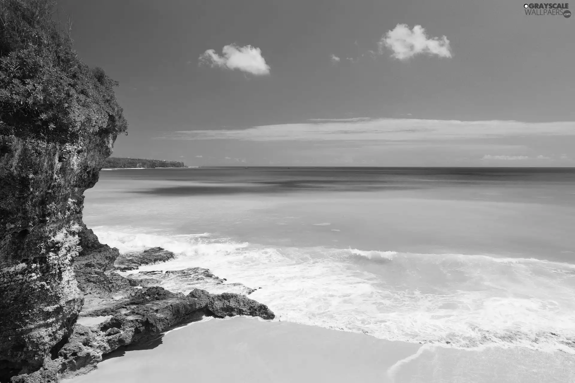 sea, cliff, Beaches