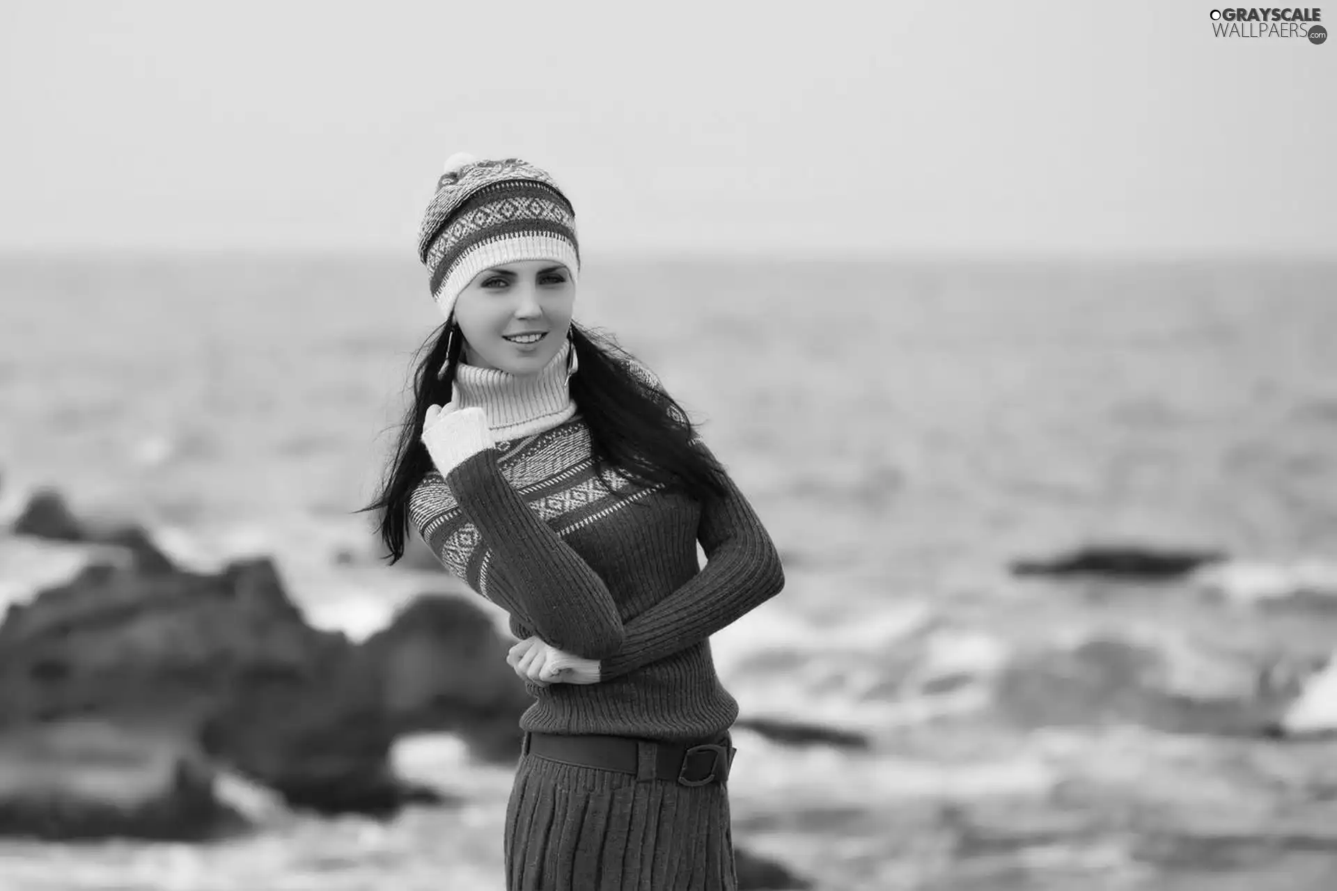 sea, Women, Hat