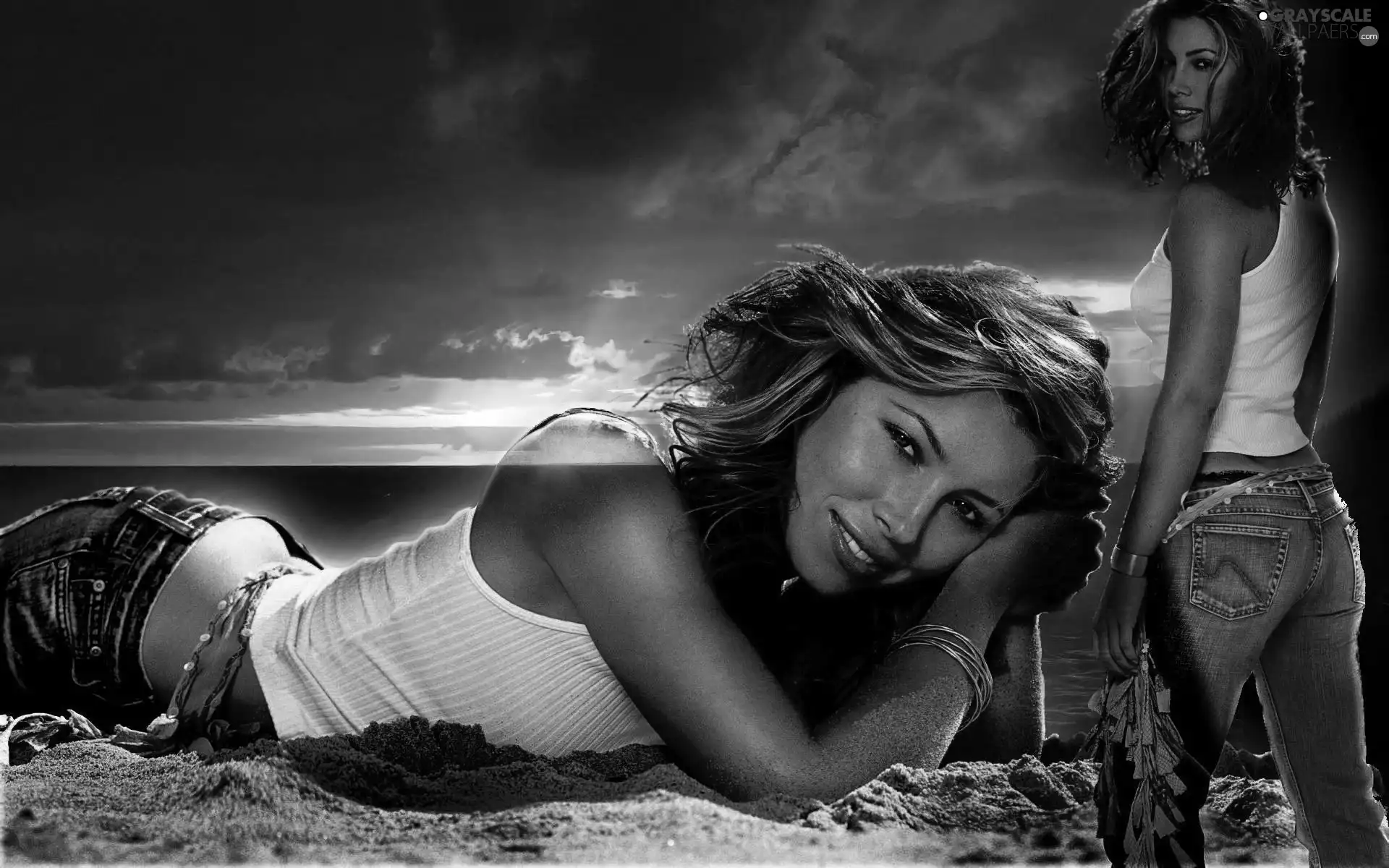 Great Sunsets, Jessica Biel, sea