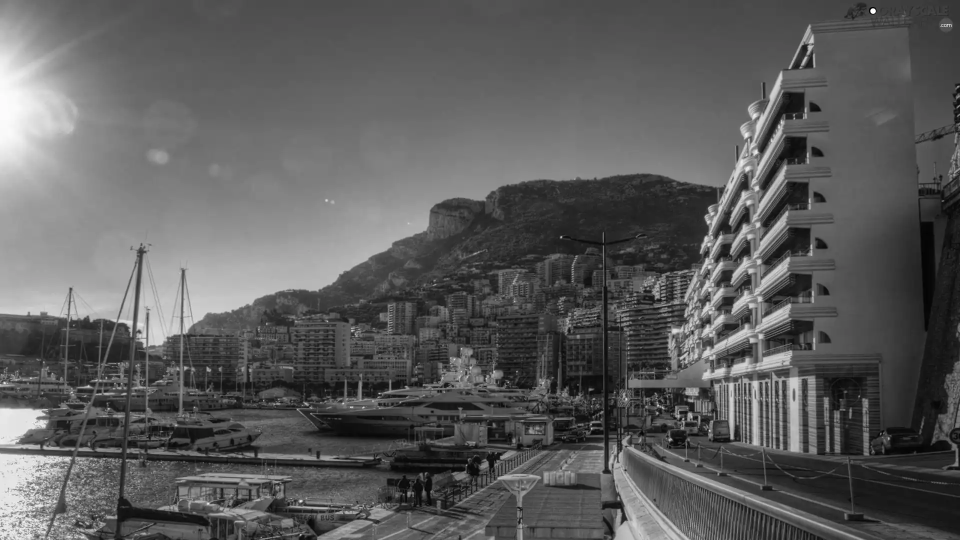 sea, Yachts, Monte Carlo, Town, Monaco