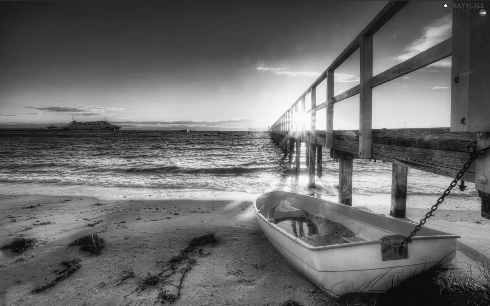 sea, Boat, pier