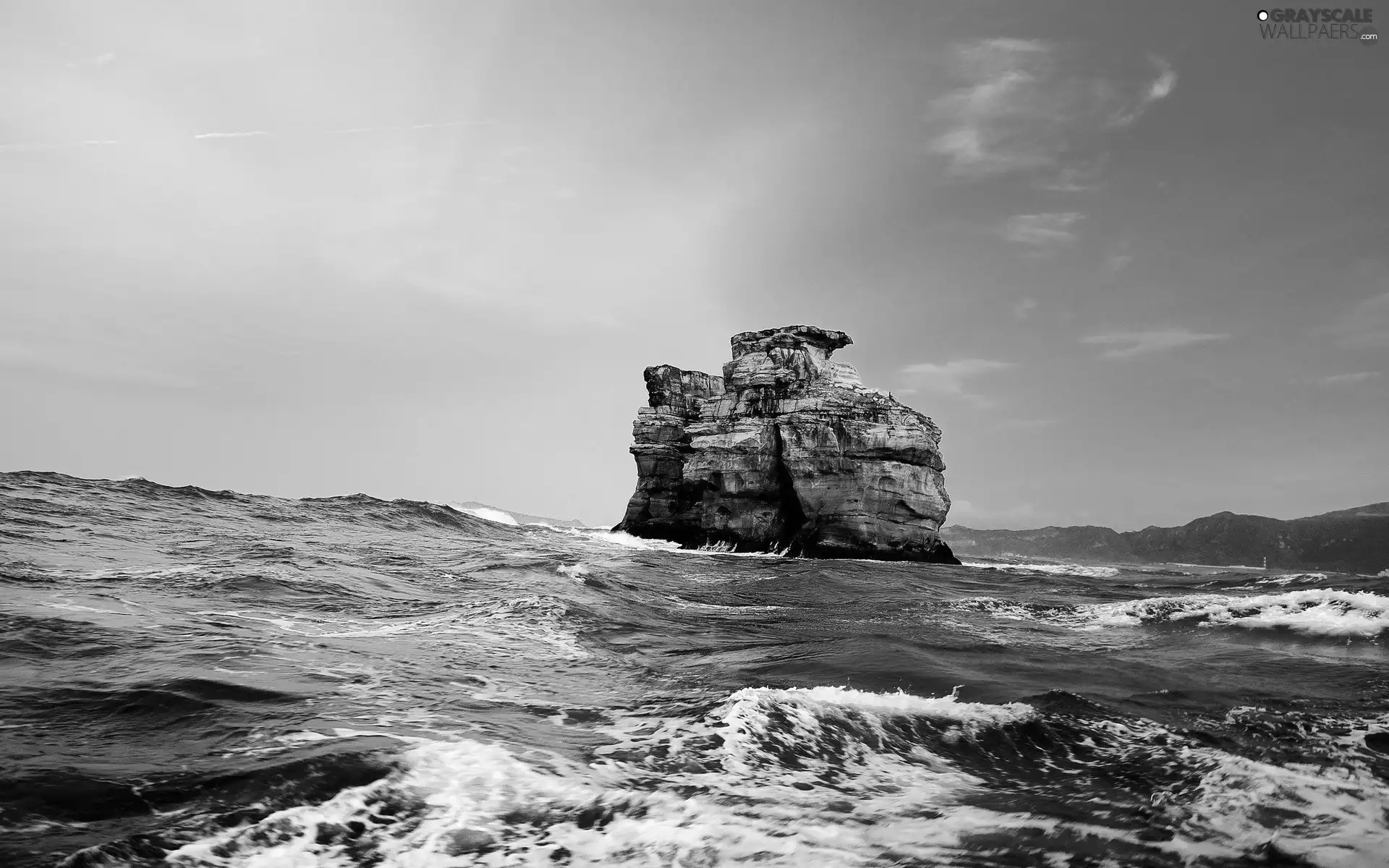 sea, Rocks, Sky