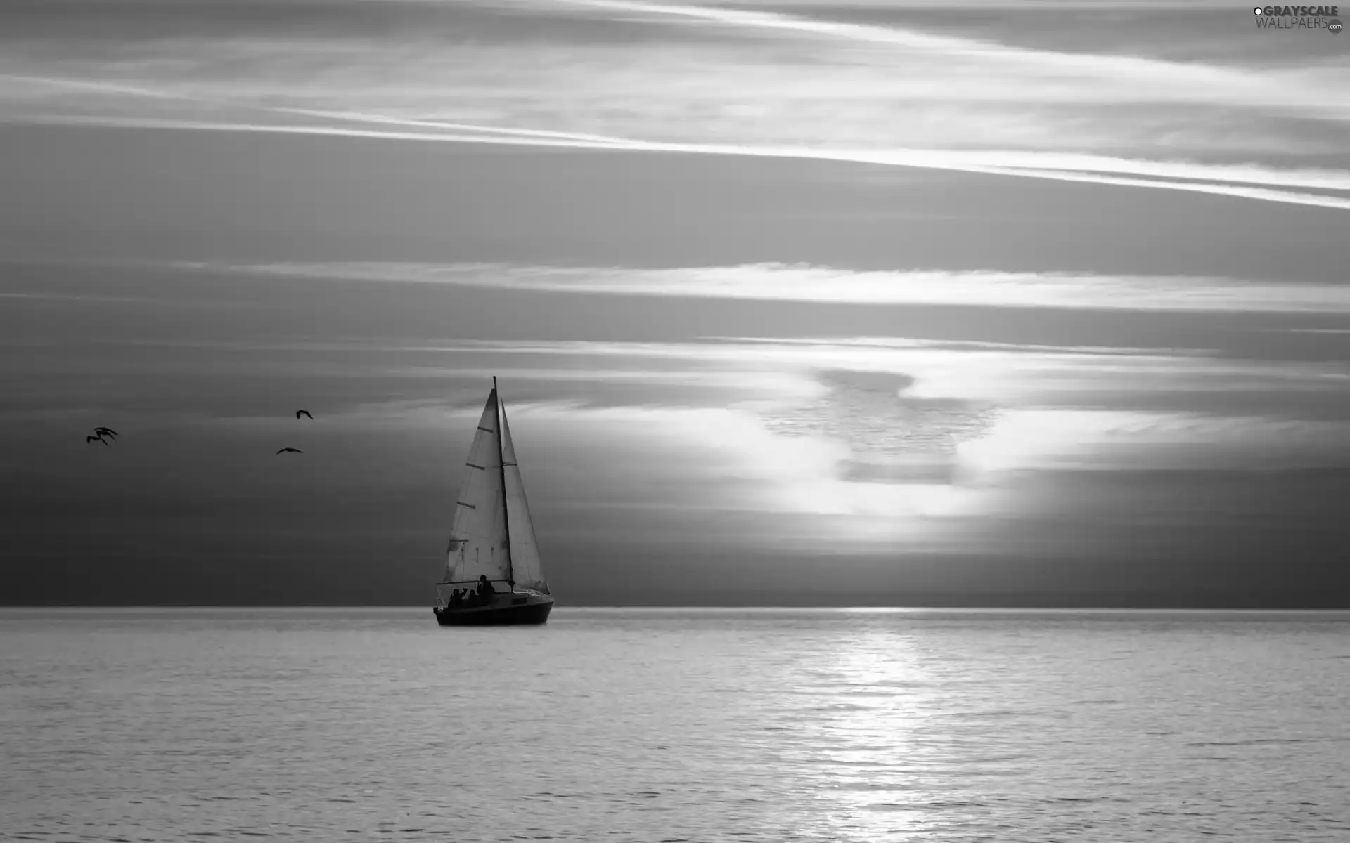 Great Sunsets, Yacht, sea