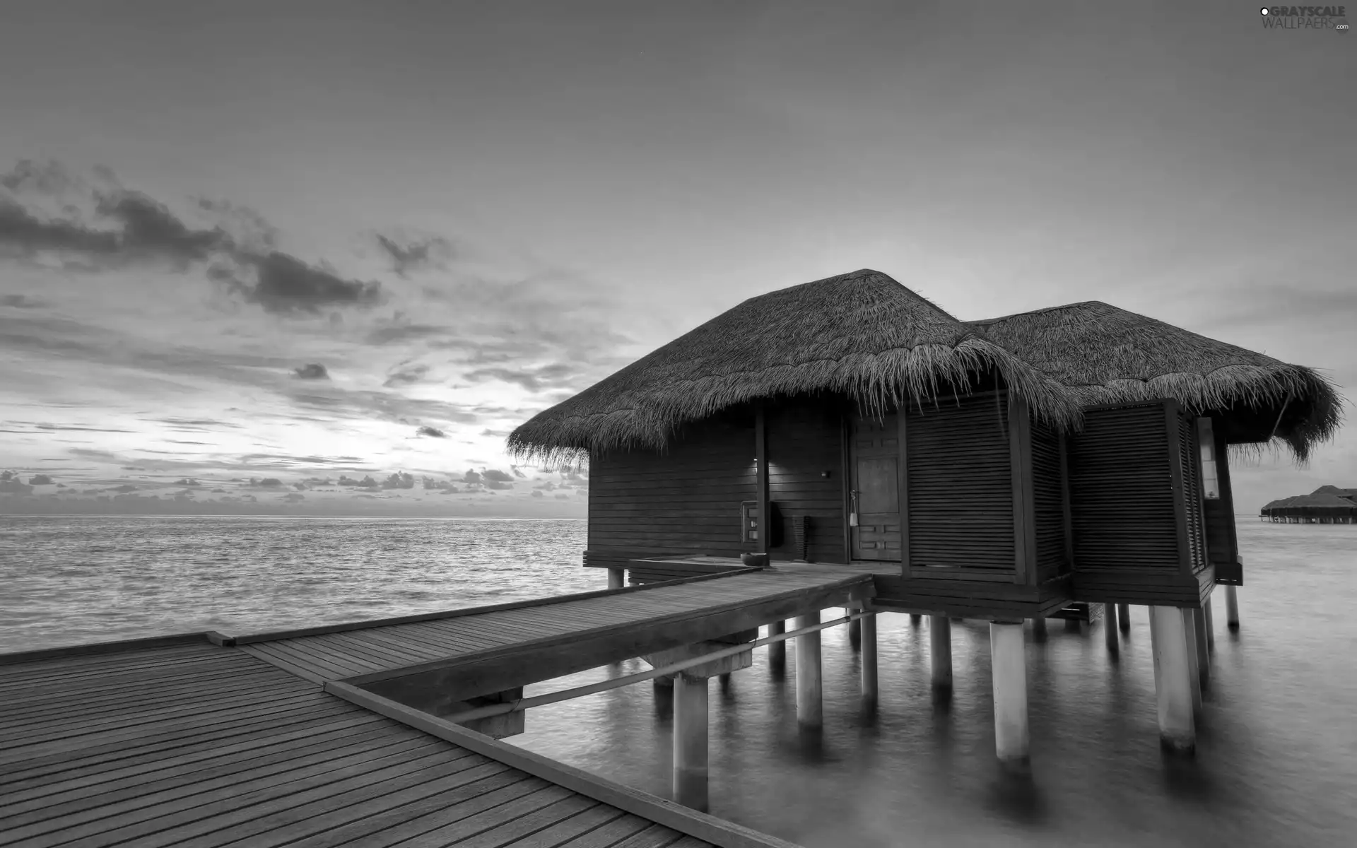 piles, house, sea, Tropical, Platform, an