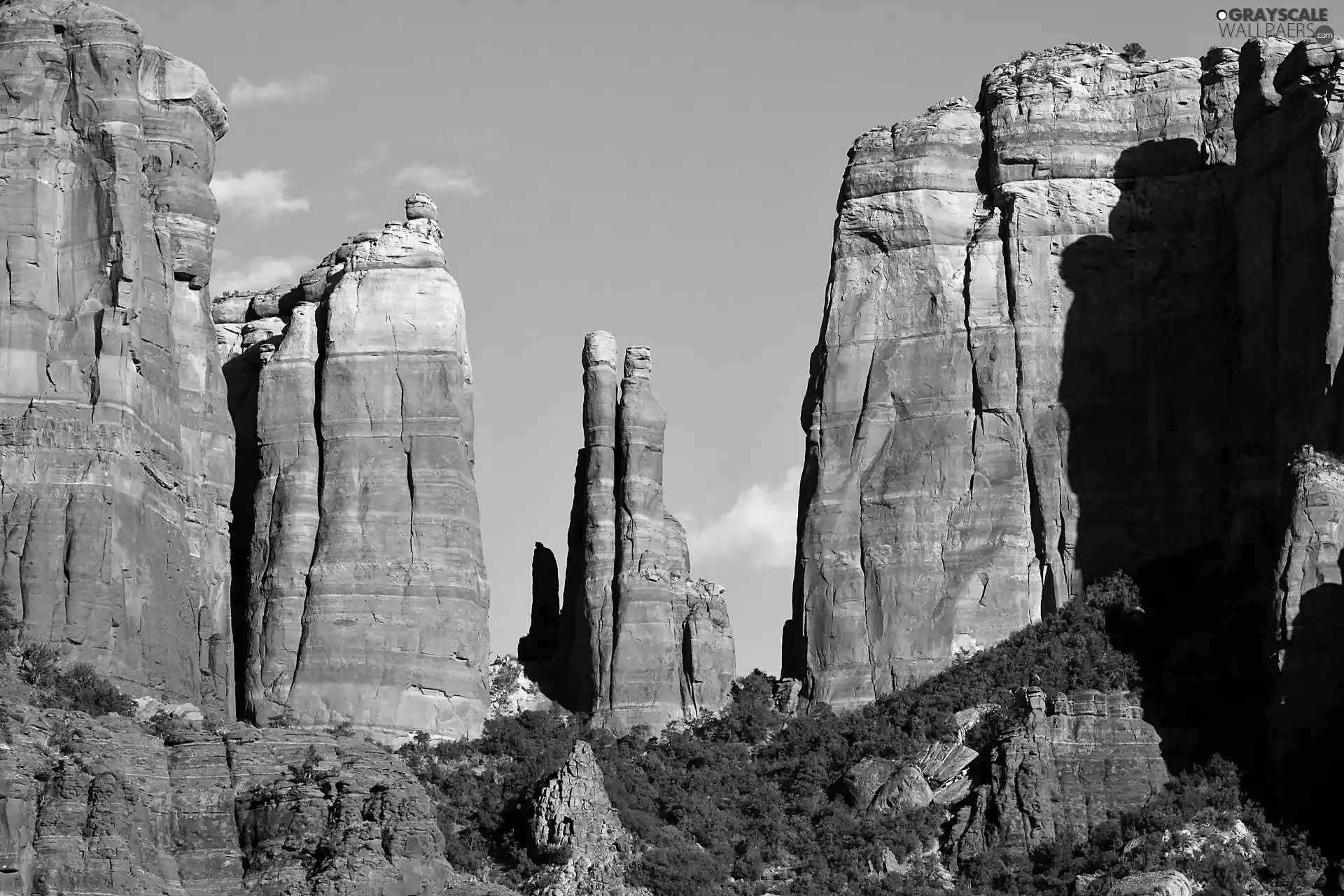 Sedona, Arizona, canyon, scrub, rocks