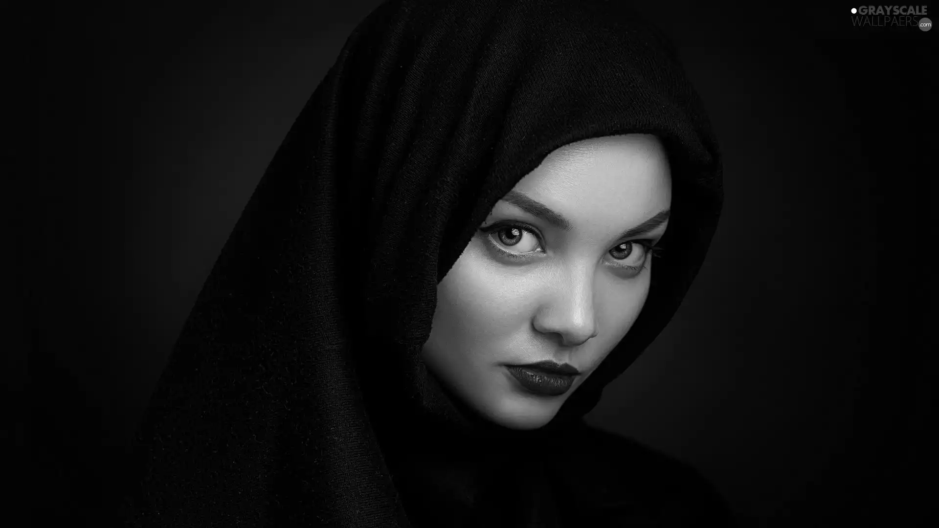 shawl, Women, black