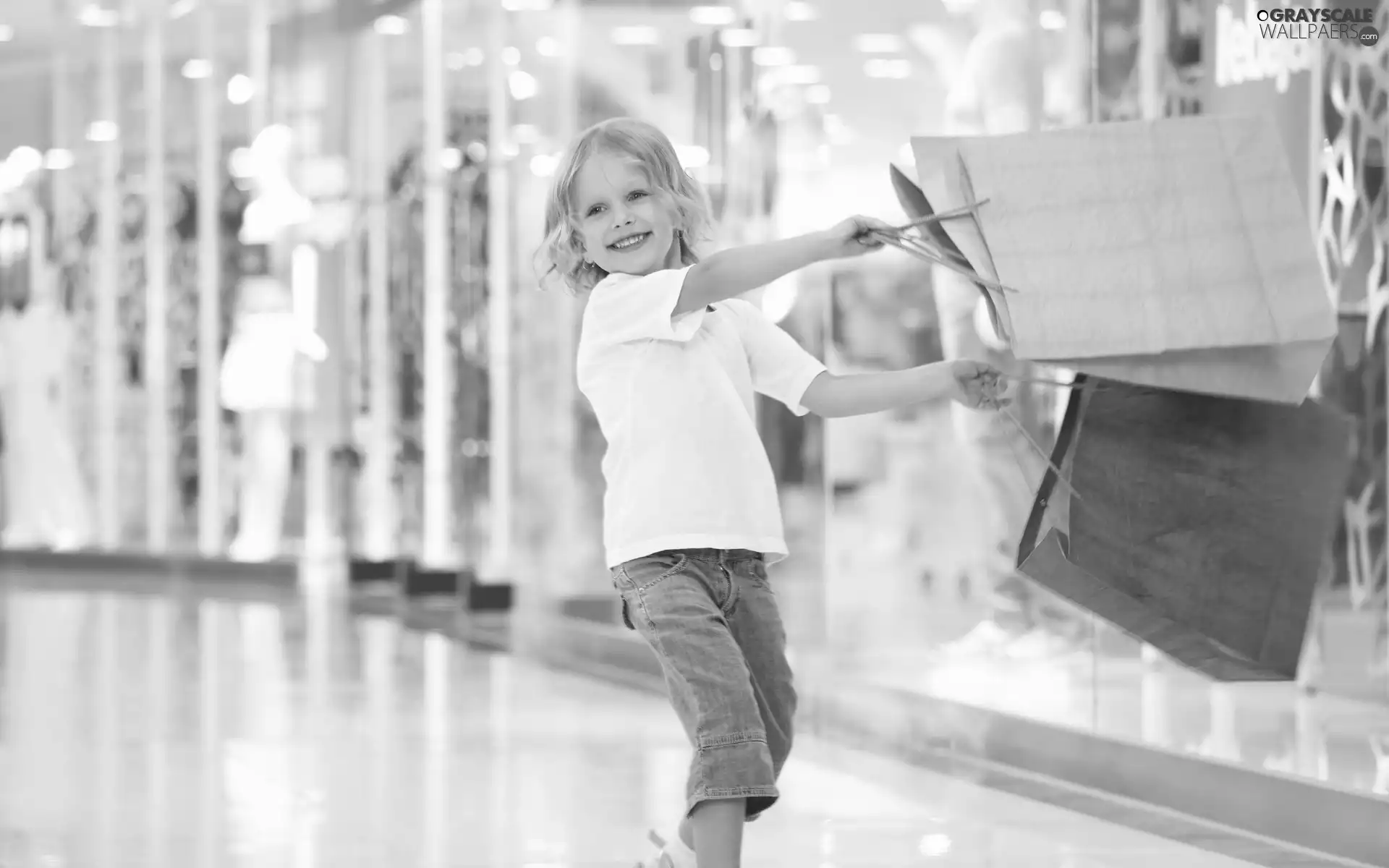shopping, girl, bag