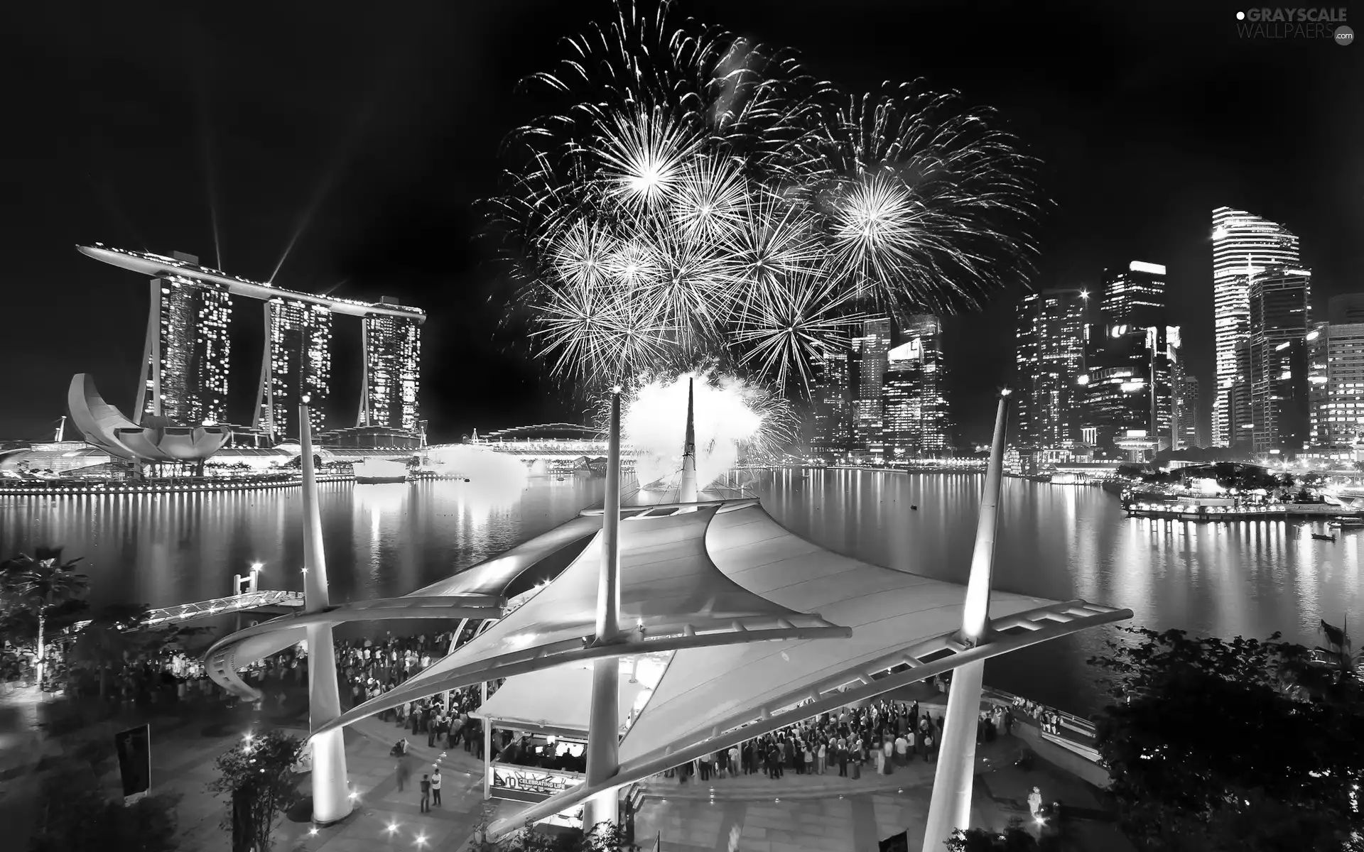 fireworks, Marina Bay, Singapur