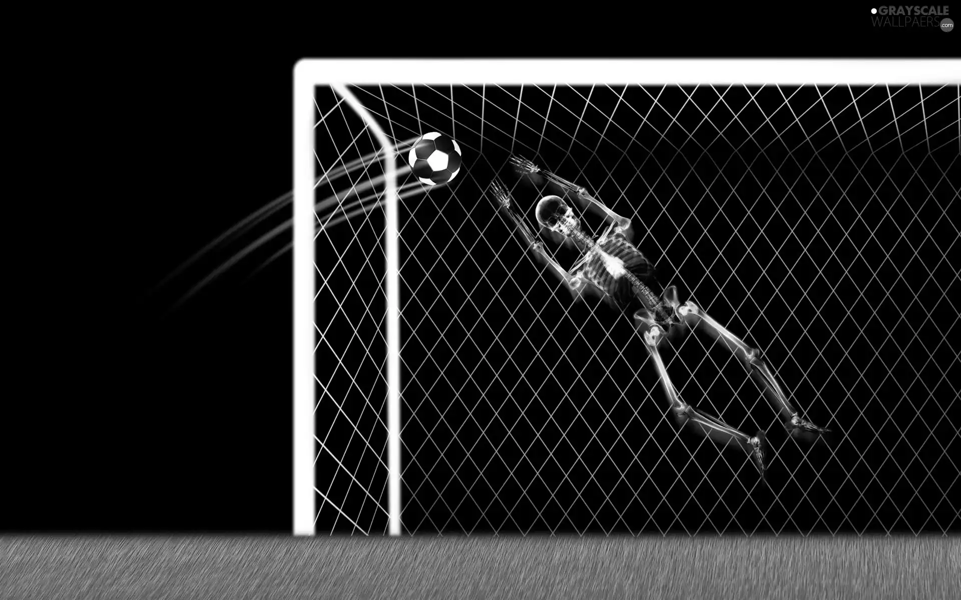 skeleton, gate, Ball