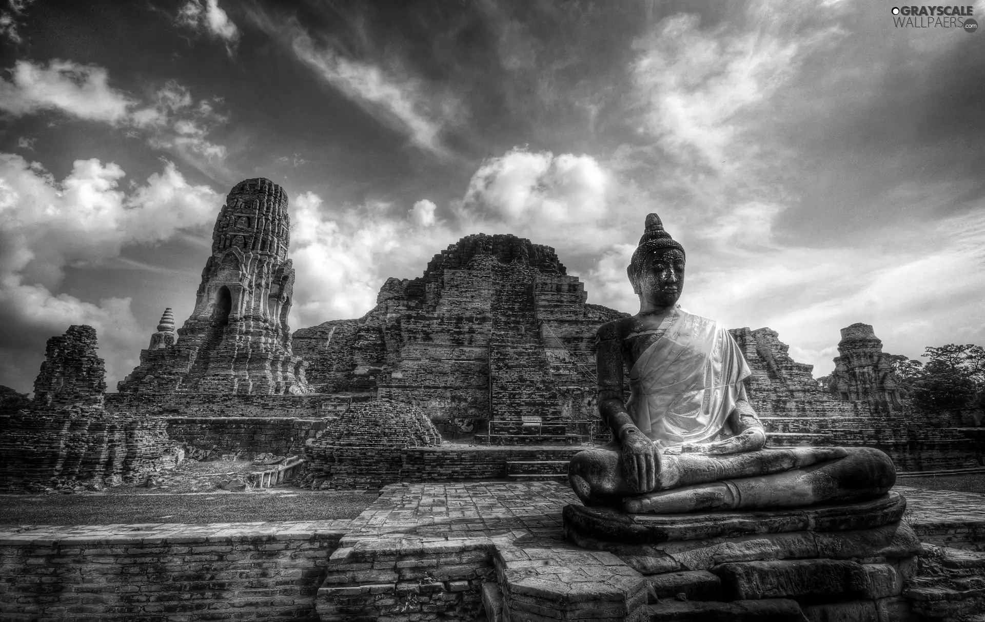 Ancient, Statue monument, Sky, ruins