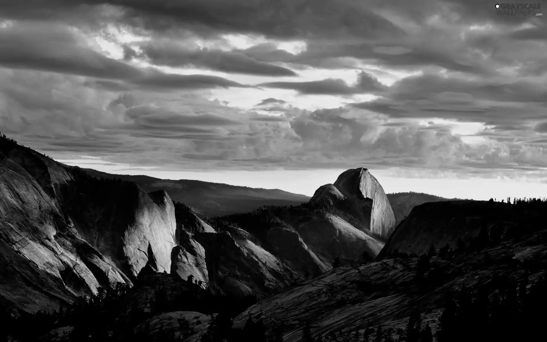 Sky, Mountains, clouds