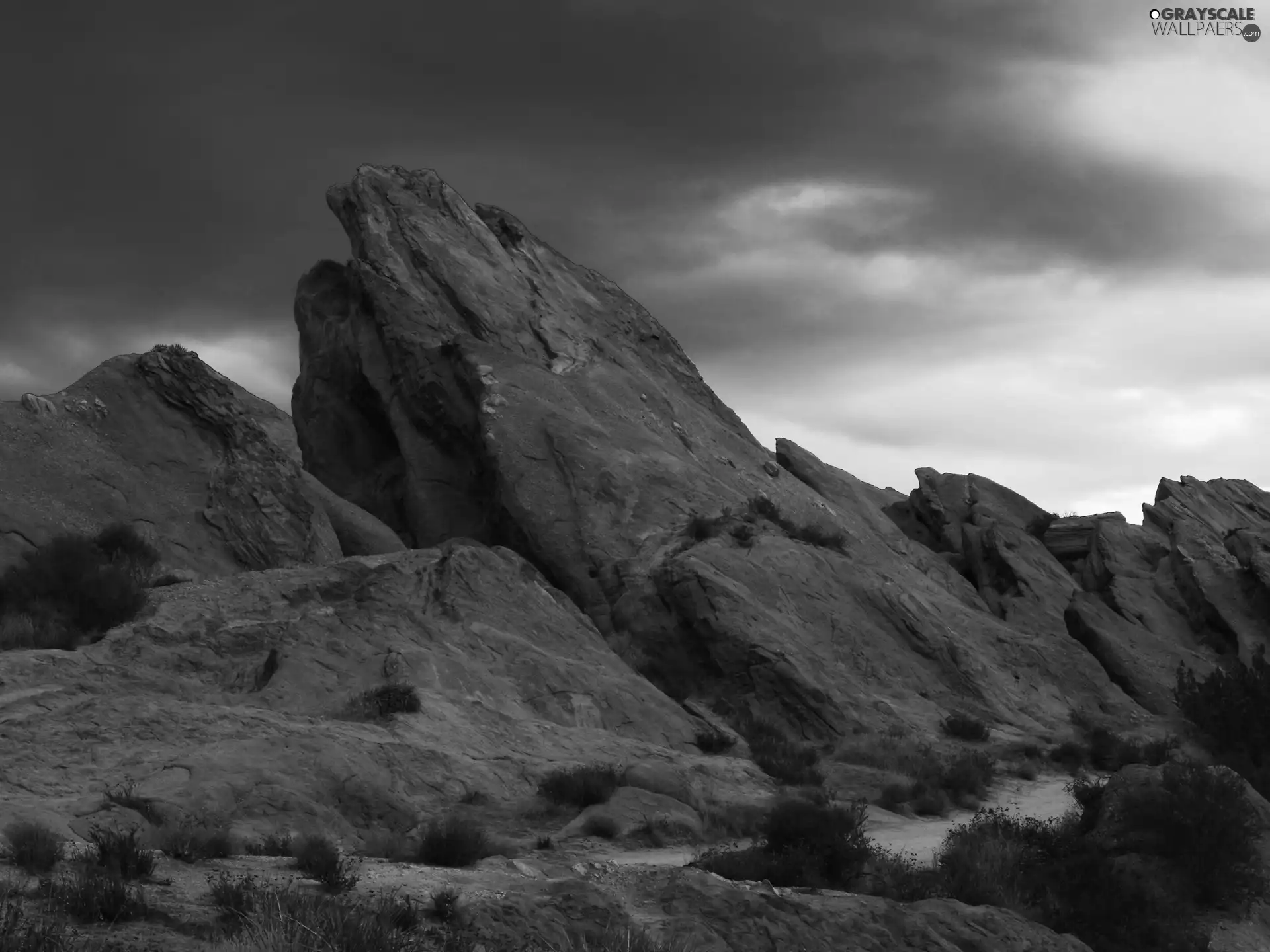 Sky, rocks, Clouds