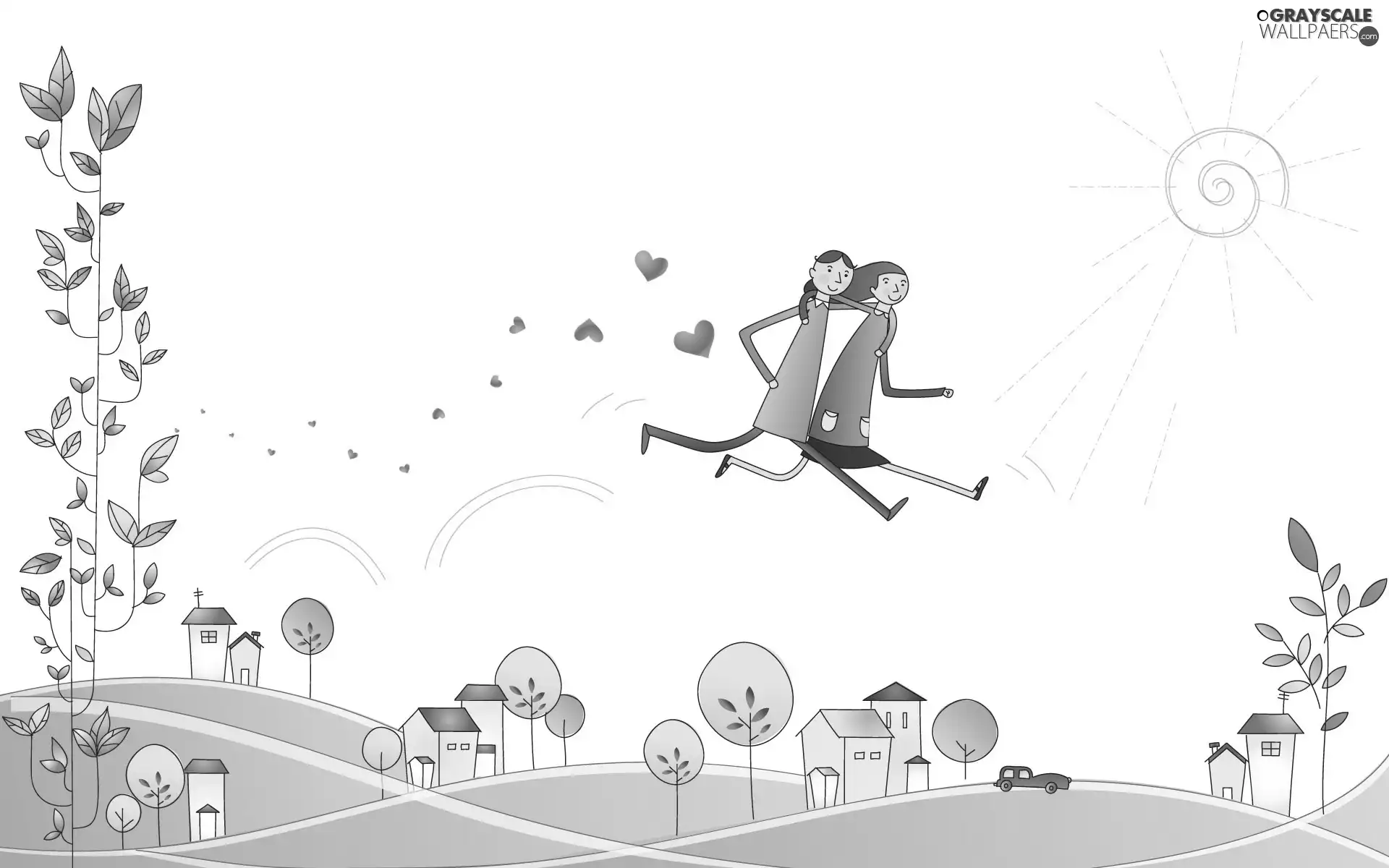 Steam, Sky, Drawing, hearts
