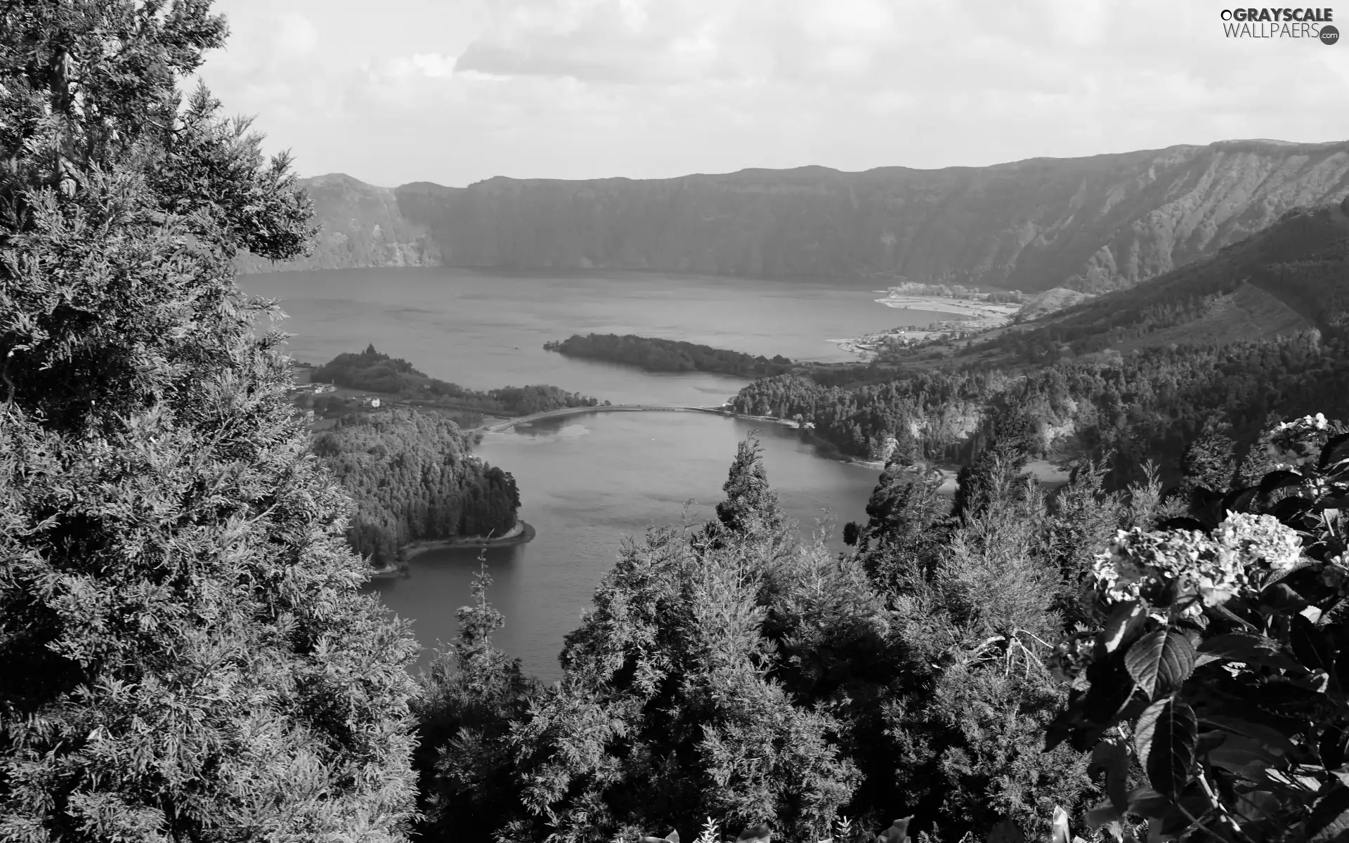 Sky, The Hills, trees, viewes, lake