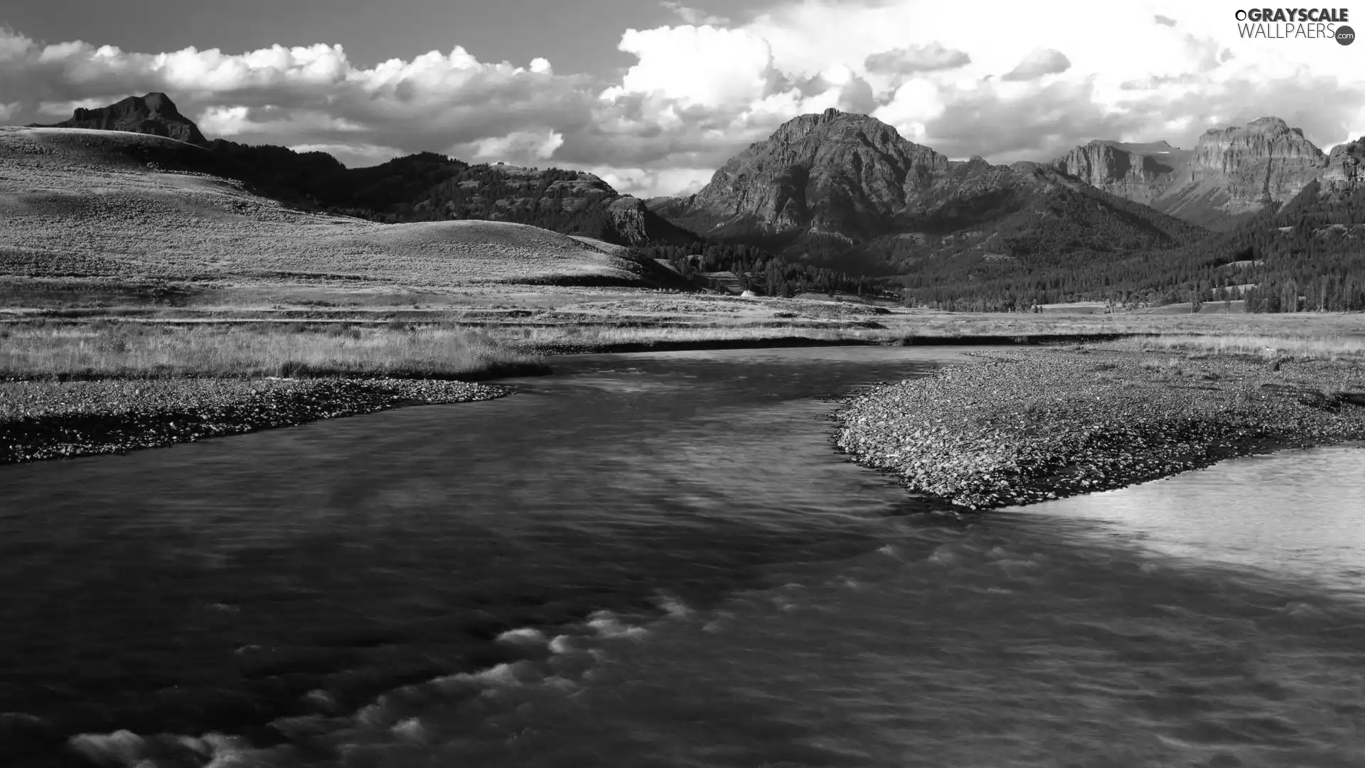 Sky, River, Mountains