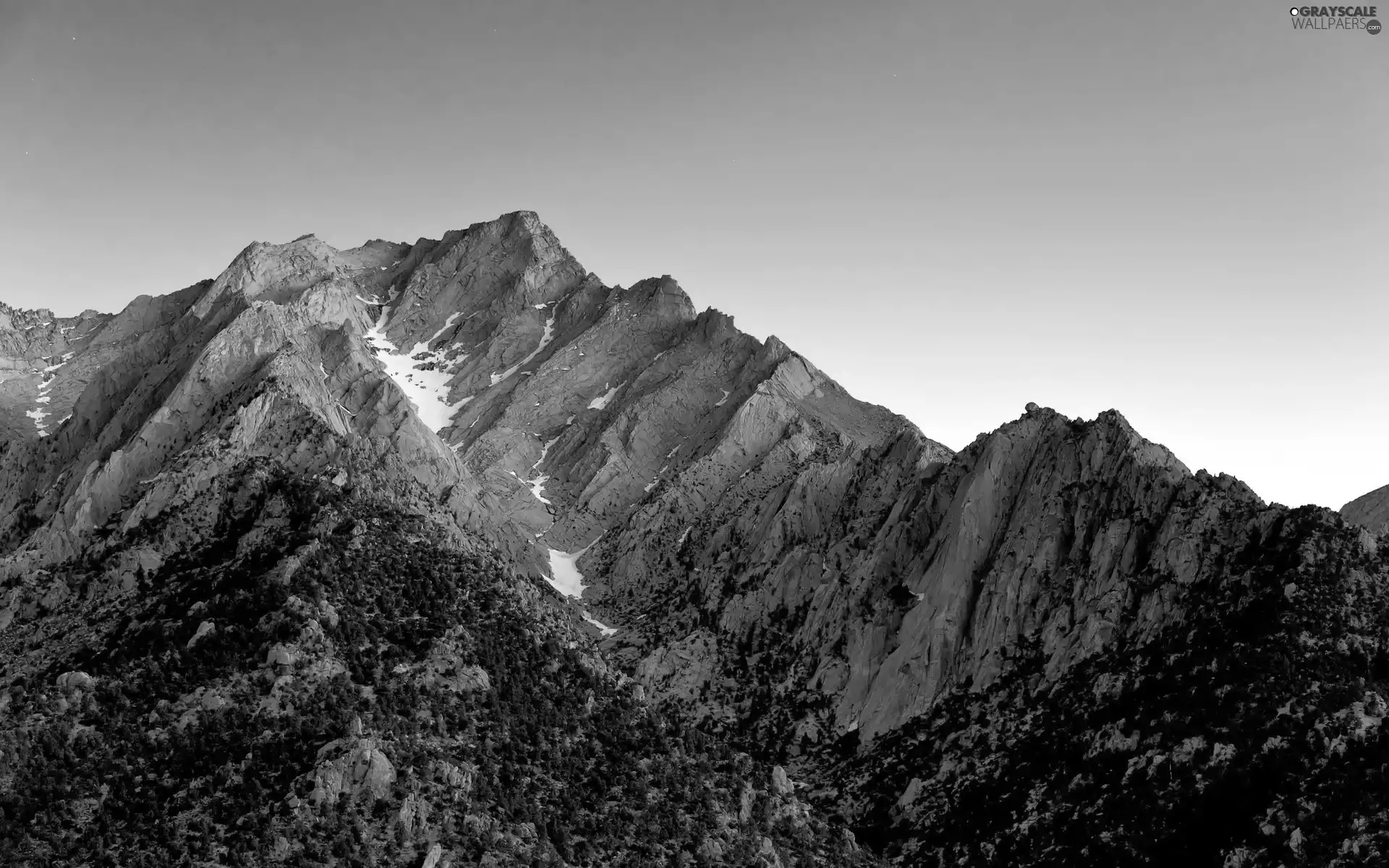 Sky, Mountains, peaks